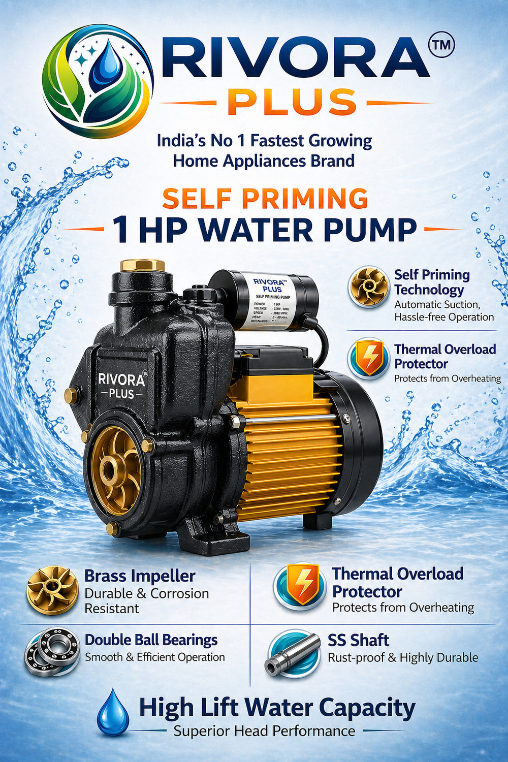 Image of RIVORA PLUS FORCE 11 MASTER Centrifugal Water Pump