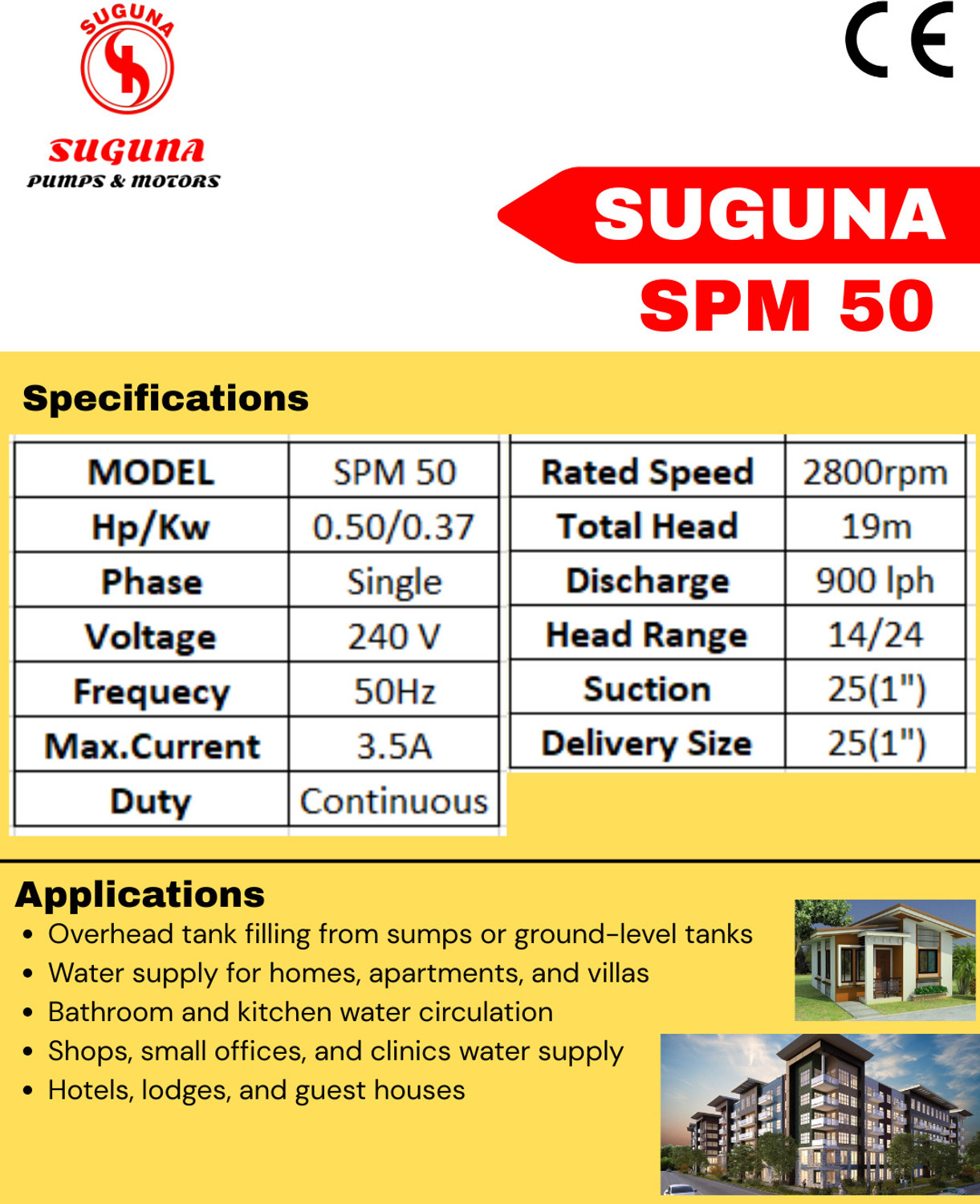 Image of Suguna SPM 50 Water pump Centrifugal Water Pump