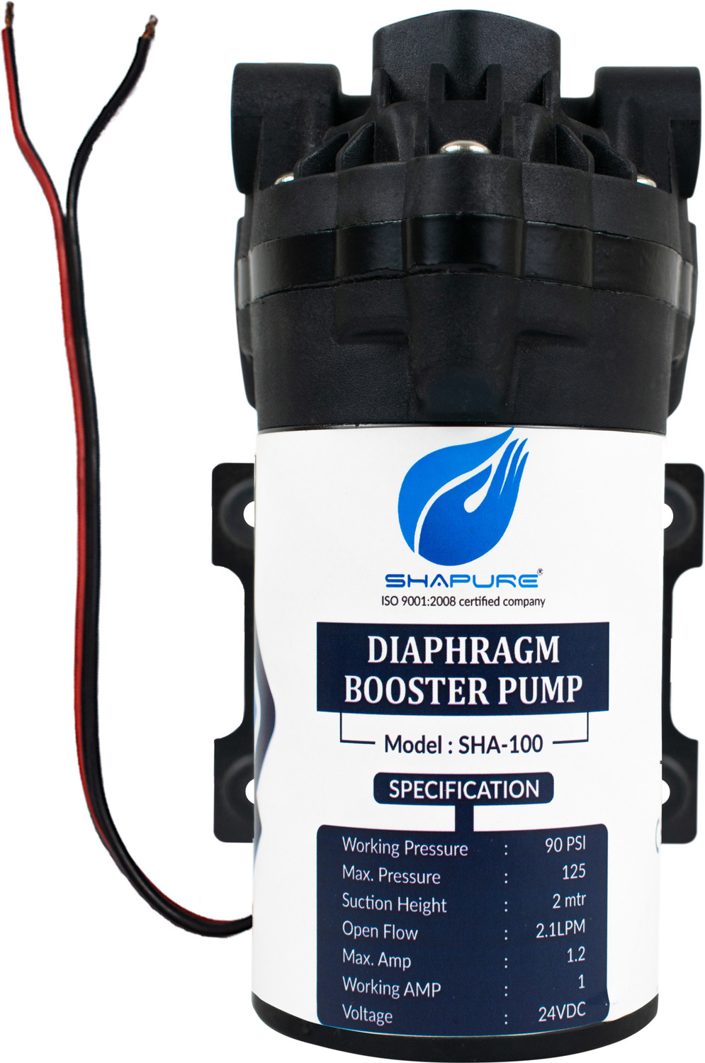 SHAPURE SHA 100 GPD - (2 Year Performance Warranty) Diaphragm Water Pump (1.2 HP) Diaphragm Water Pump