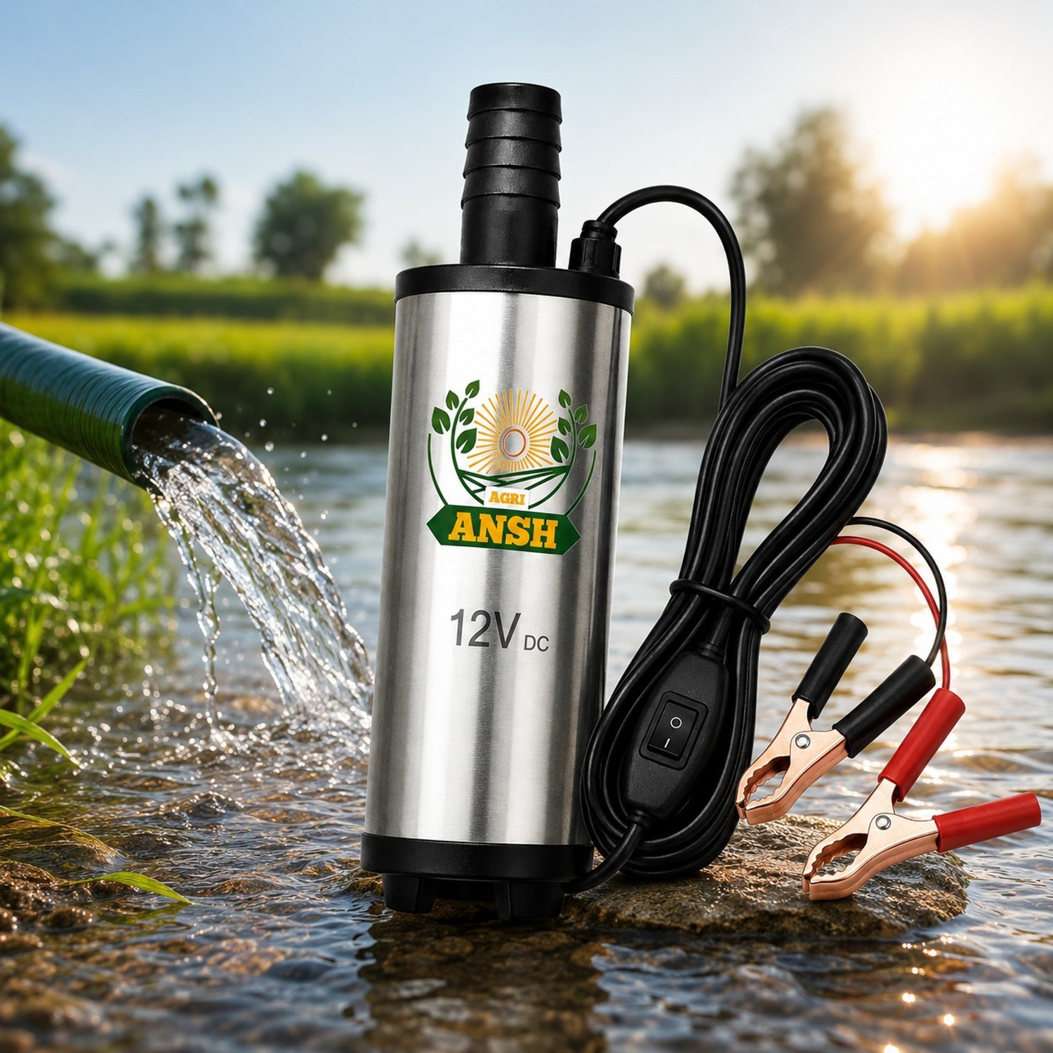 Image of Agriansh 12V DC Water Pump for Water Transfer, Agriculture & Irrigation Use Submersible Water Pump