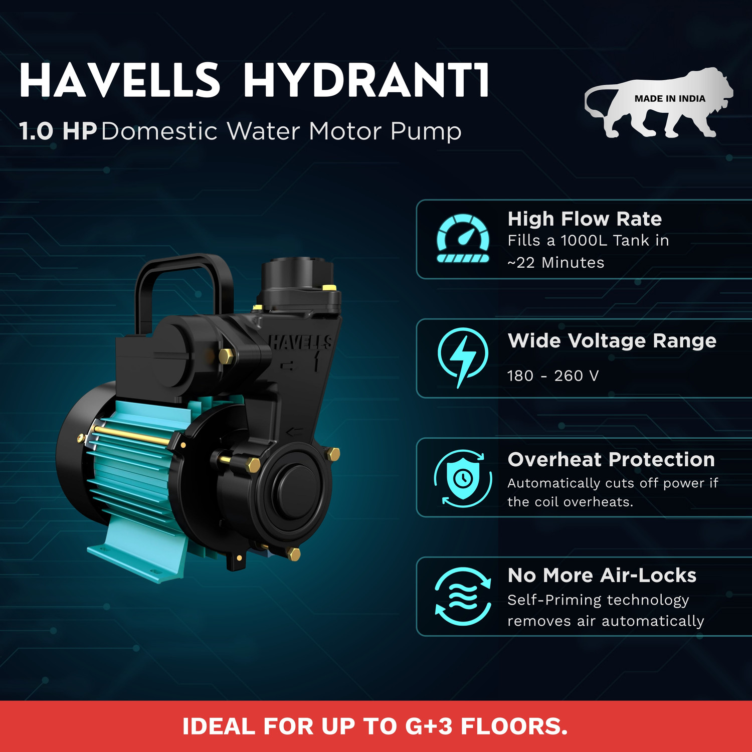 Image of HAVELLS HYDRANT1 Centrifugal Water Pump