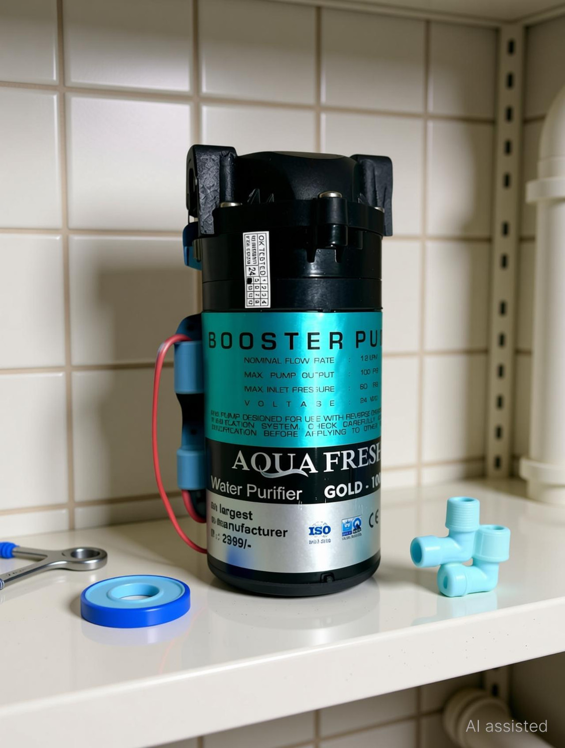 Image of Aqua Fresh PUMP 100 GPD 24 V DC SUITABLE FOR ALL BRANDED RO WATER PURIFIER Diaphragm Water Pump