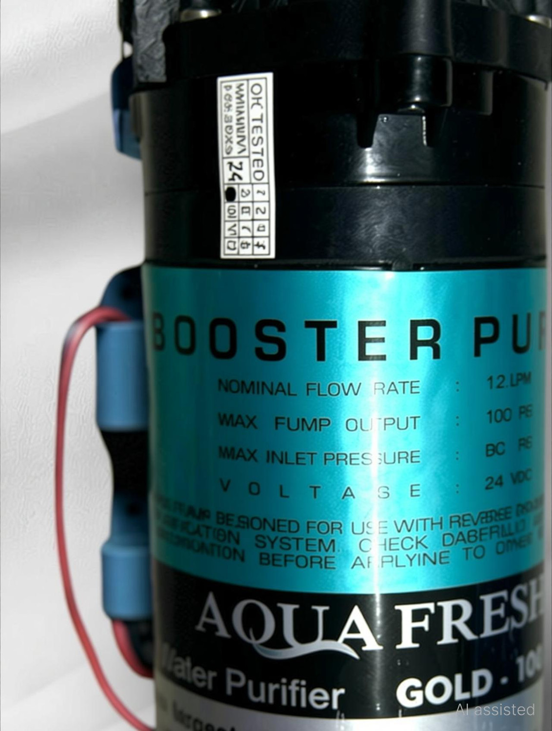 Image of Aqua Fresh PUMP 100 GPD 24 V DC SUITABLE FOR ALL BRANDED RO WATER PURIFIER Diaphragm Water Pump