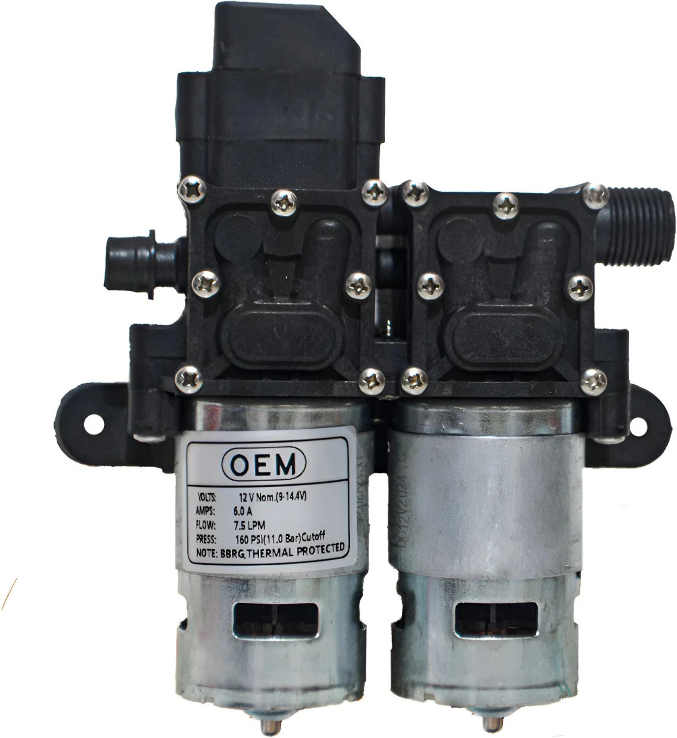 Image of OEM 12V 8 /LPM Spray Double Motor Copper High Pressure Auto Cut Diaphragm Water Pump