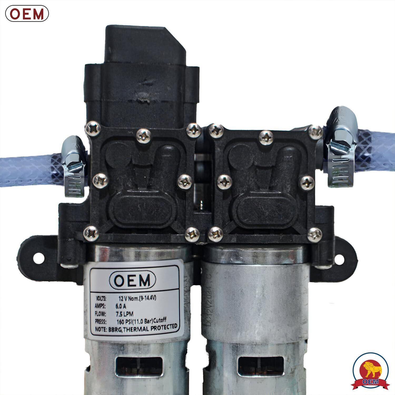 Image of OEM 12V 8 /LPM Spray Double Motor Copper High Pressure Auto Cut Diaphragm Water Pump