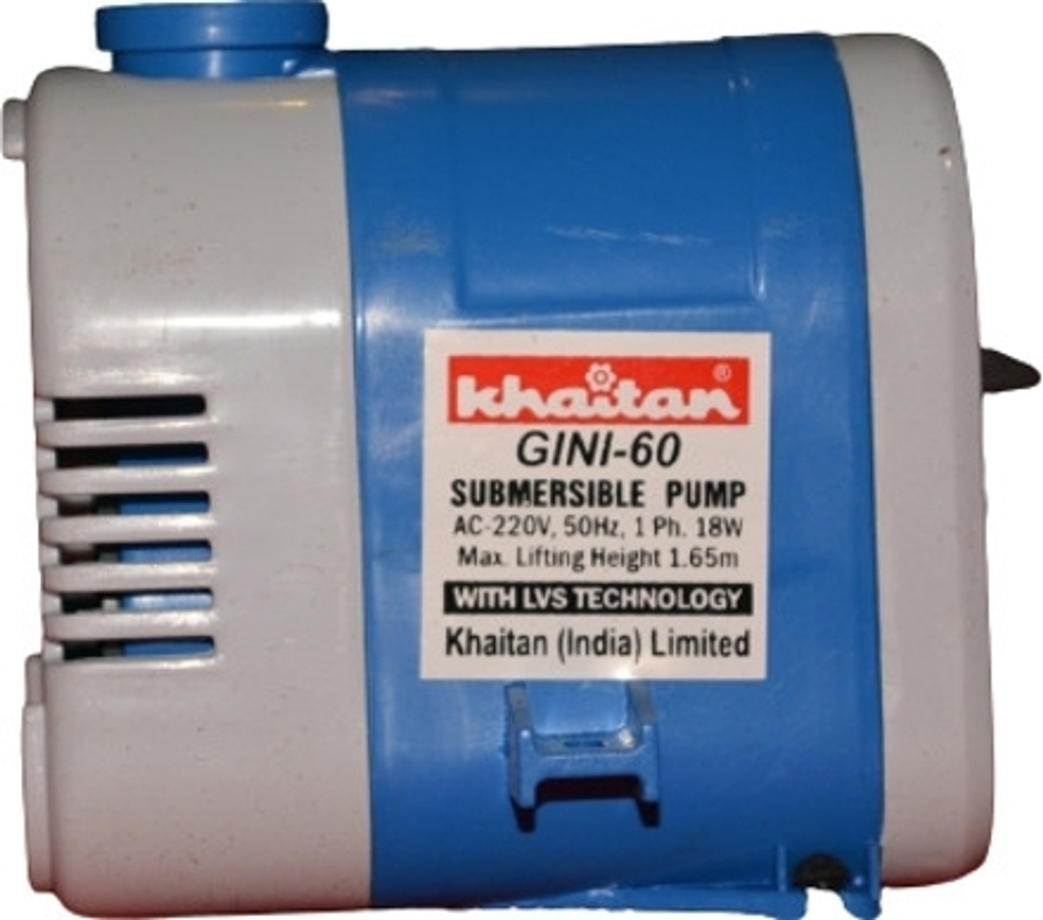 Image of Khaitan Aqua-60 Submersible Pump 18 Watt with a Water Flow Control Valve & 3-Way Water Distributor Suitable for Air Cooler, Fountain, Aquarium & Decoration Submersible Water Pump