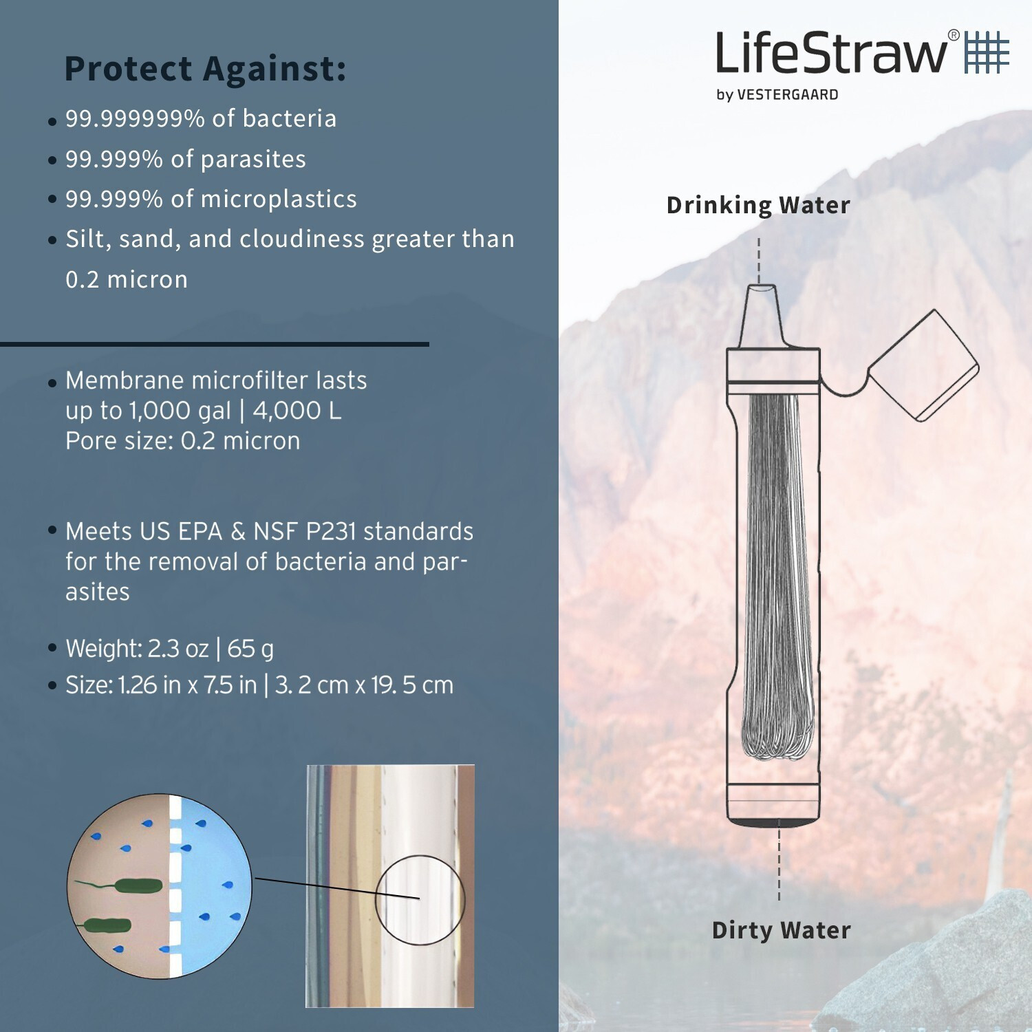 Image of LifeStraw 0.2 l Water Purifier Bottle