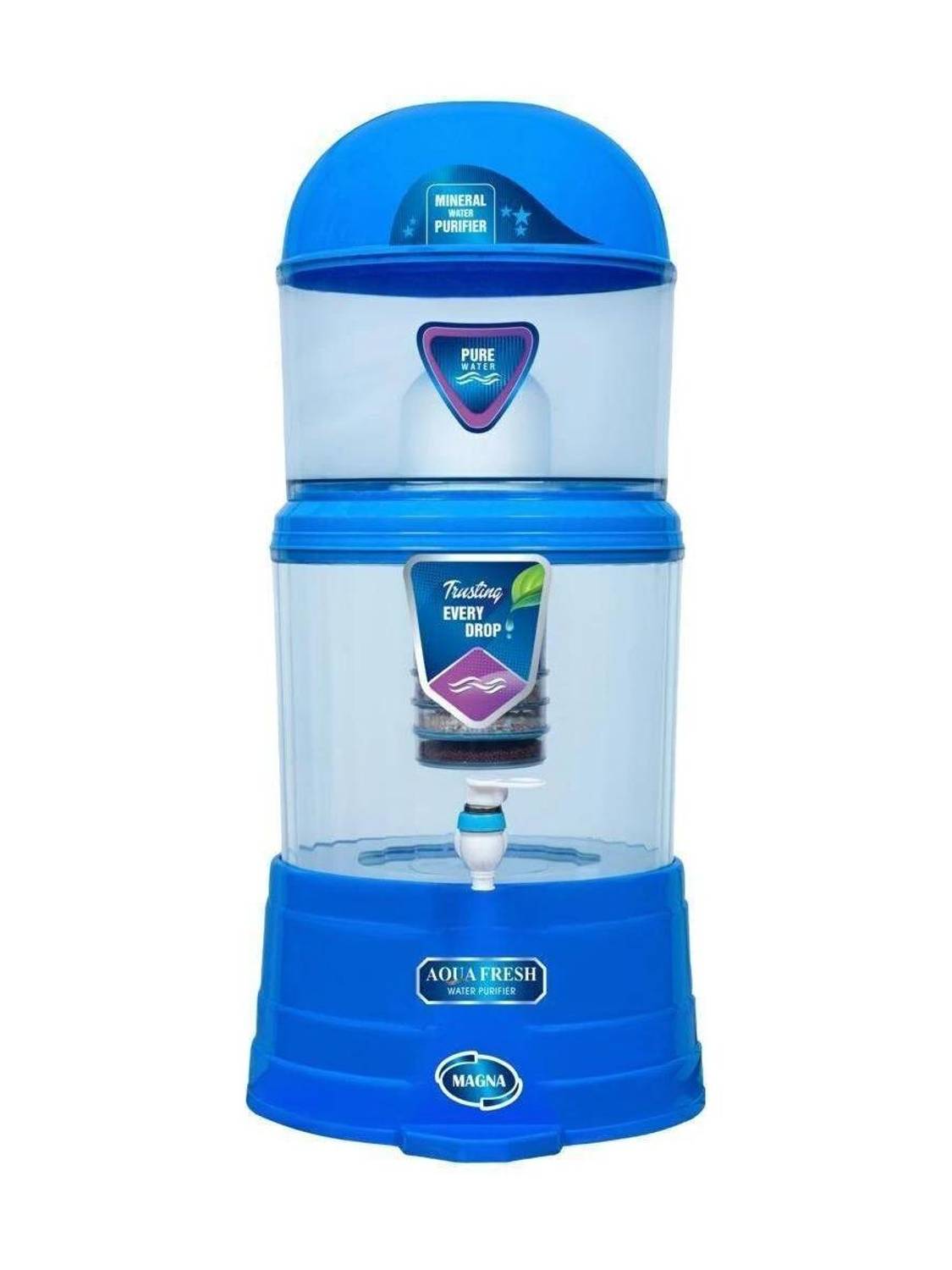 Aqua Fresh MINERAL POT BLUE 16 L Gravity Based Water Purifier