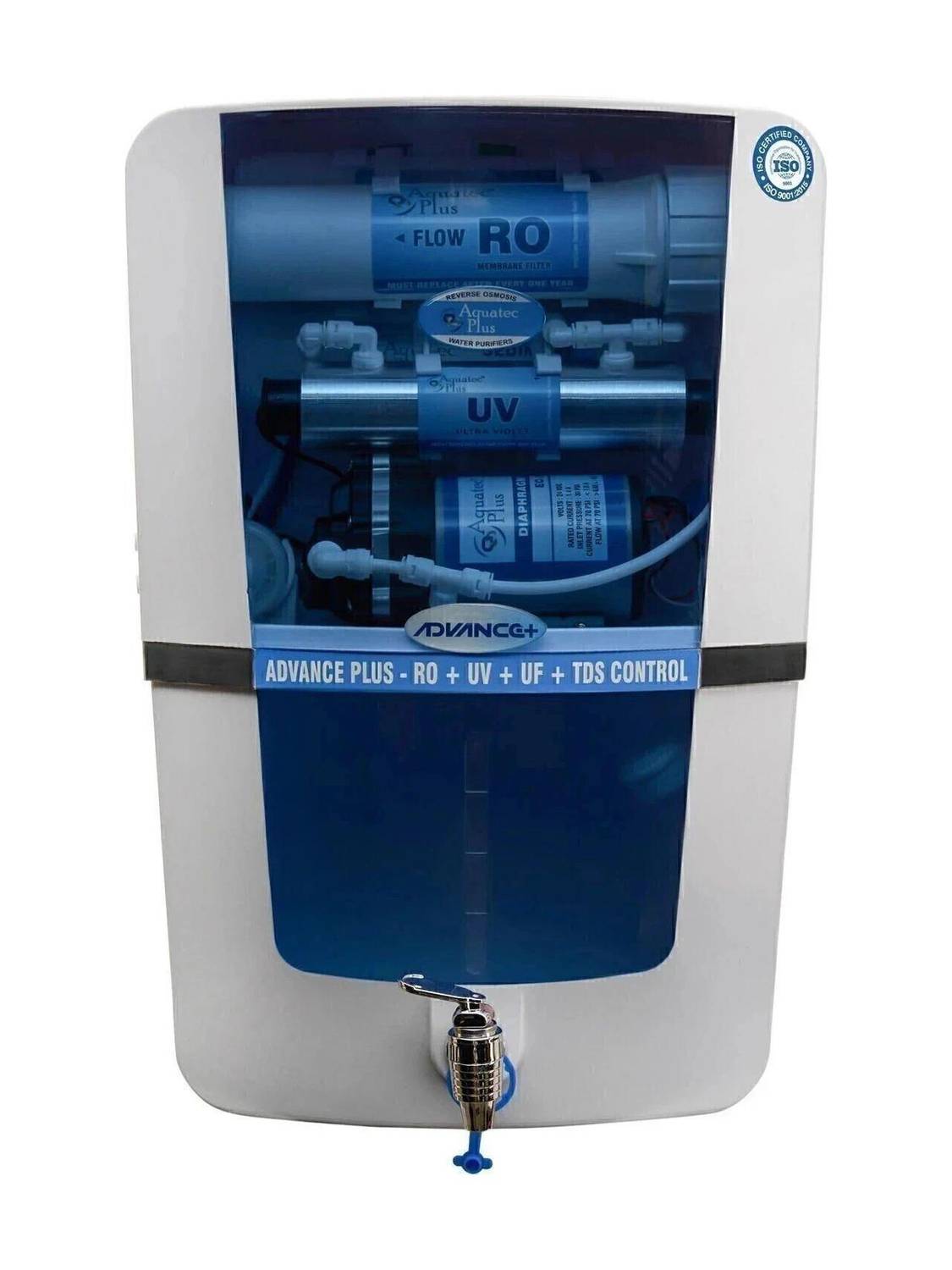 Aquatec Plus Advance plus 12 L RO + UV + UF + TDS Control Water Purifier ISI Certified