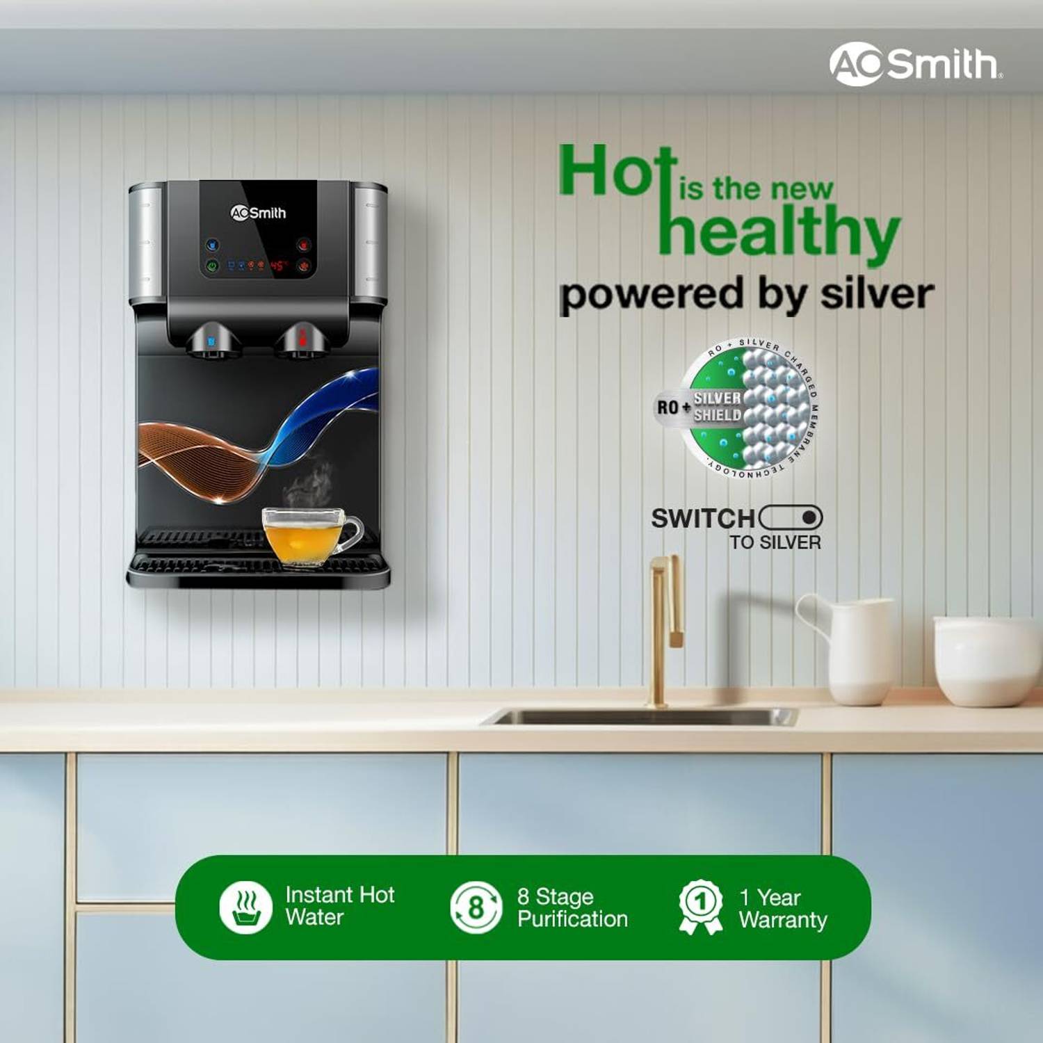 AO Smith Z10 10L RO + Minerals Water Purifier - Image 3