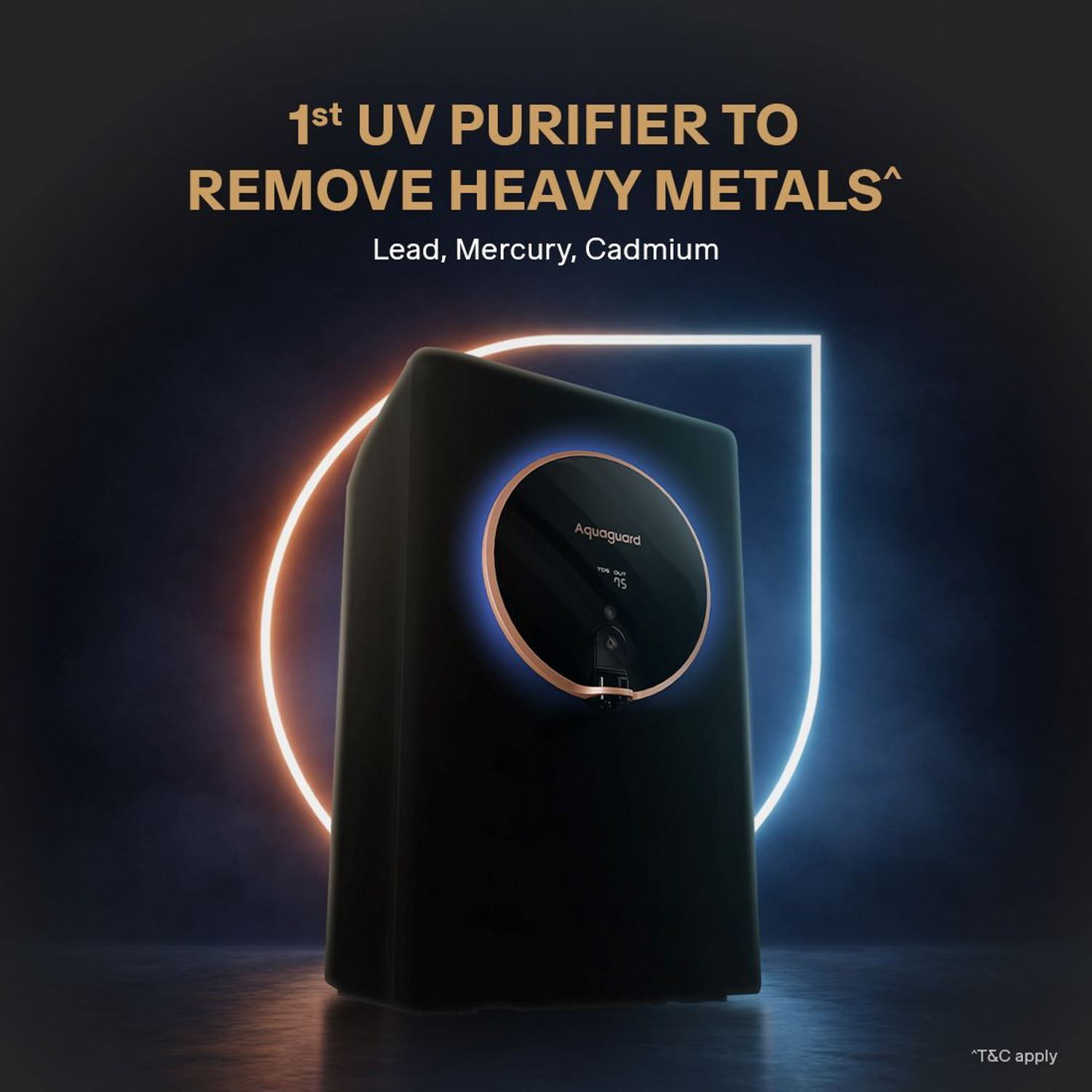 Image of Aquaguard Aspire Halo UV HMR SS 2X WQI 5 L UV + HMR Water Purifier Removes Heavy Metals Intelligent Halo Lights Water Quality Display Stainless Steel Tank 2-Year Filter Life