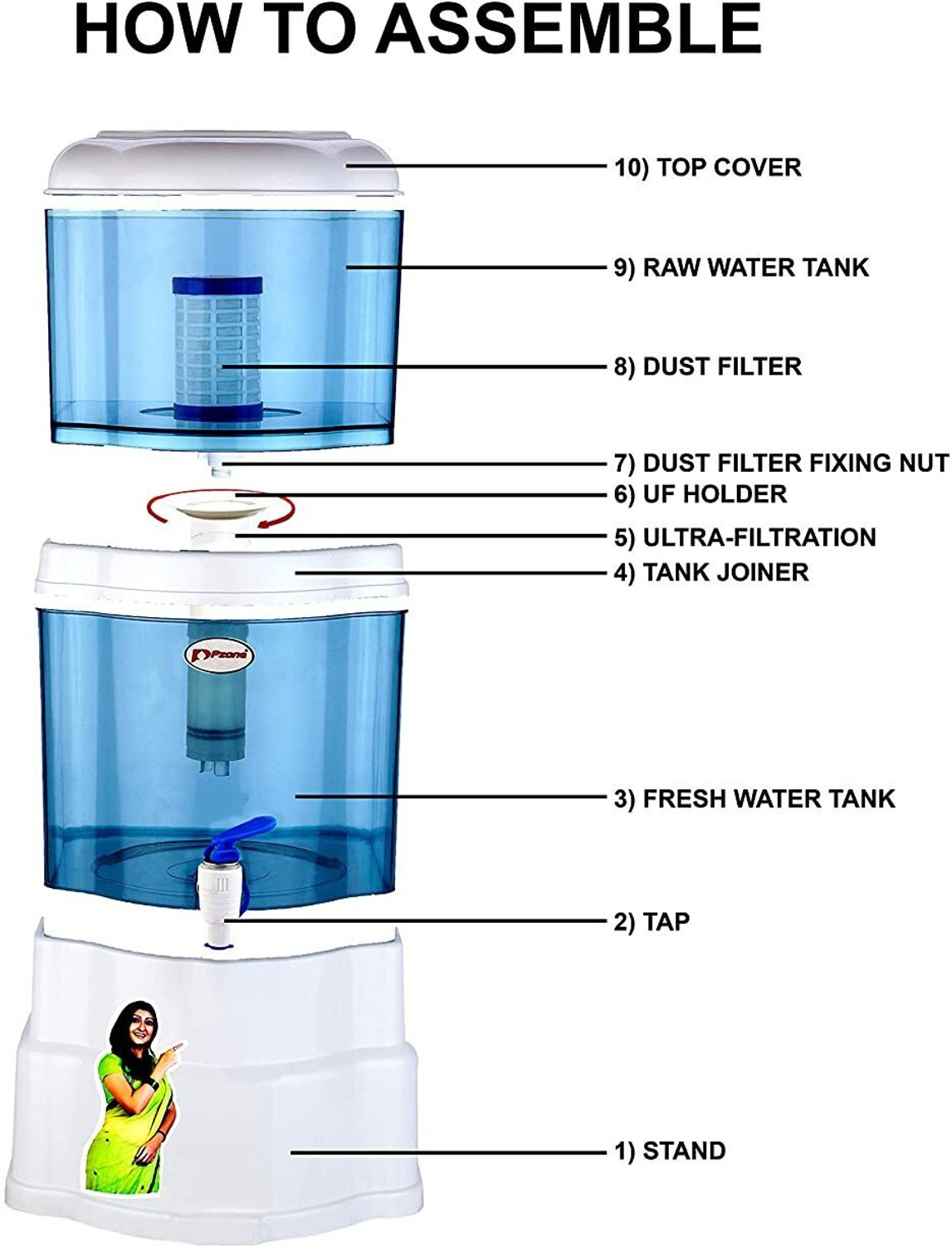 Image of Always Gravity based Water mineral Filter And Purifier +3 extra Dust Candles 15 L Gravity Based Water Purifier