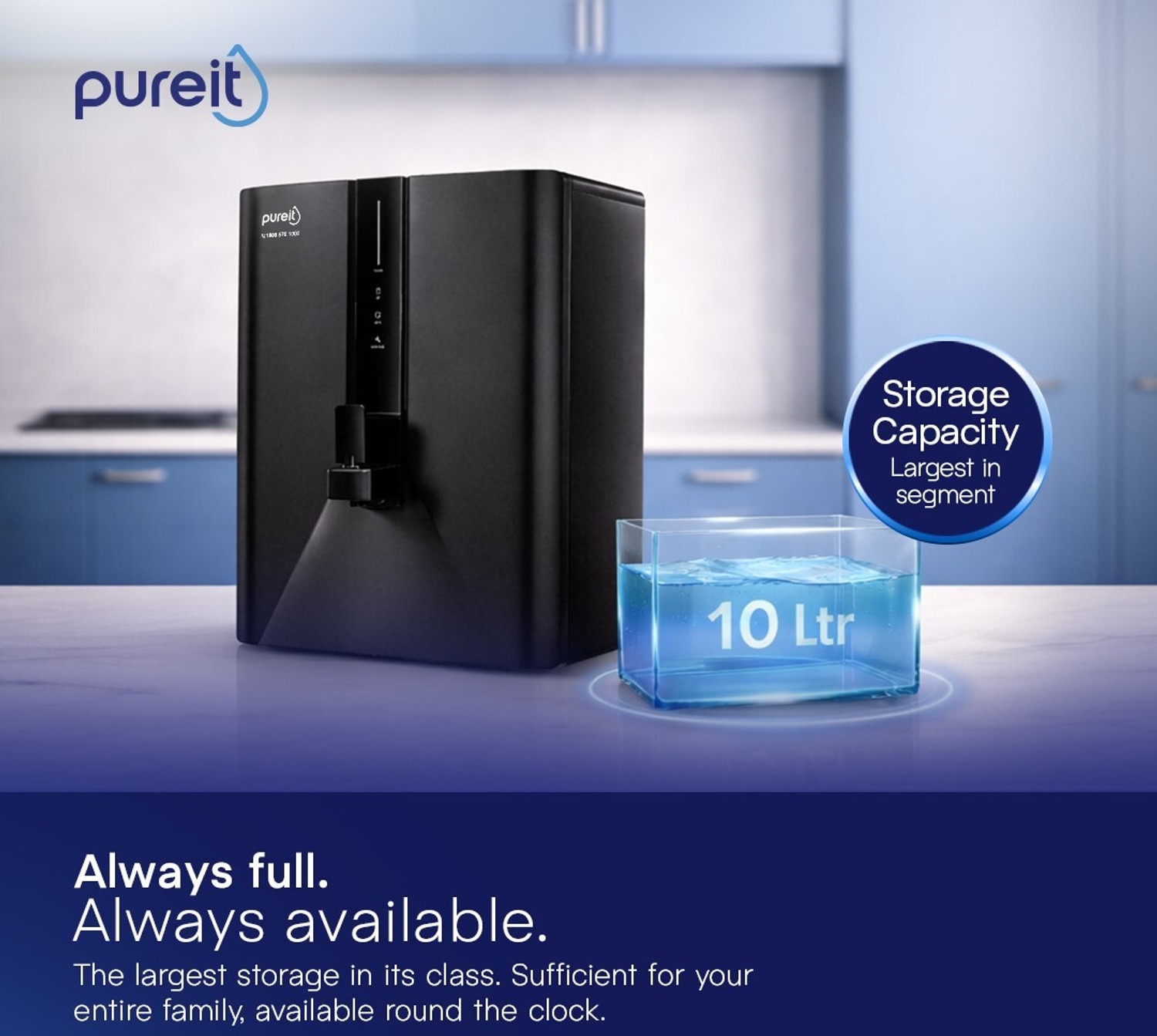 Image of Pureit Eco Elite 10 L RO + UV + Alkaline + Minerals Water Purifier | Needs no service for 2 years | Up to 50% Water Savings | Water Purifier for Home | Free ESF Filter | 8 Stage Purification