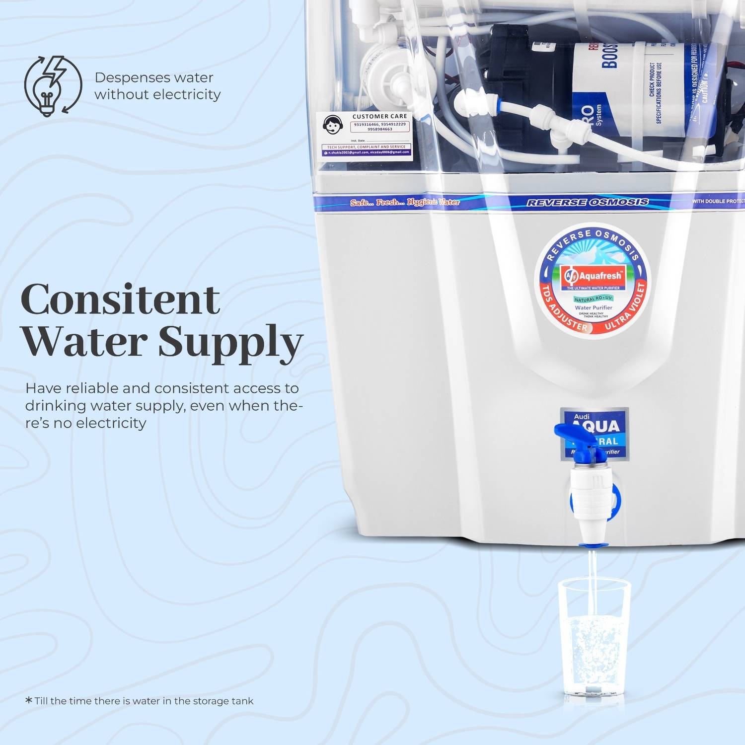 Aqua Fresh EPICAQUA++Needs no service for 2 years Unconditional Warranty 12 L RO + UV + UF + TDS Control Water Purifier 4