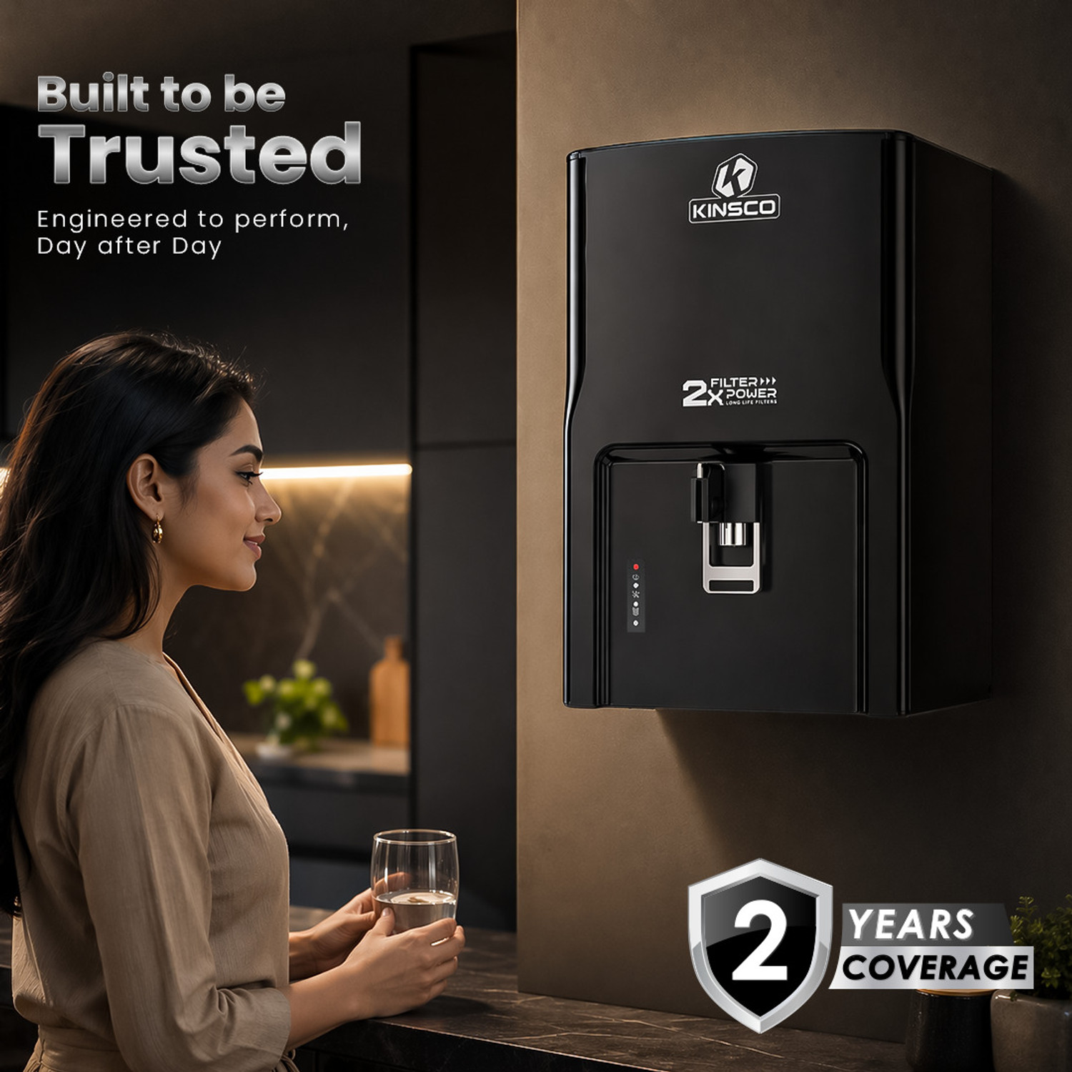 Image of Kinsco Aqua Aroma | Needs No service for 2 Years| 9 L RO + UV + UF + Copper + Alkaline + Minerals + TDS Control Water Purifier