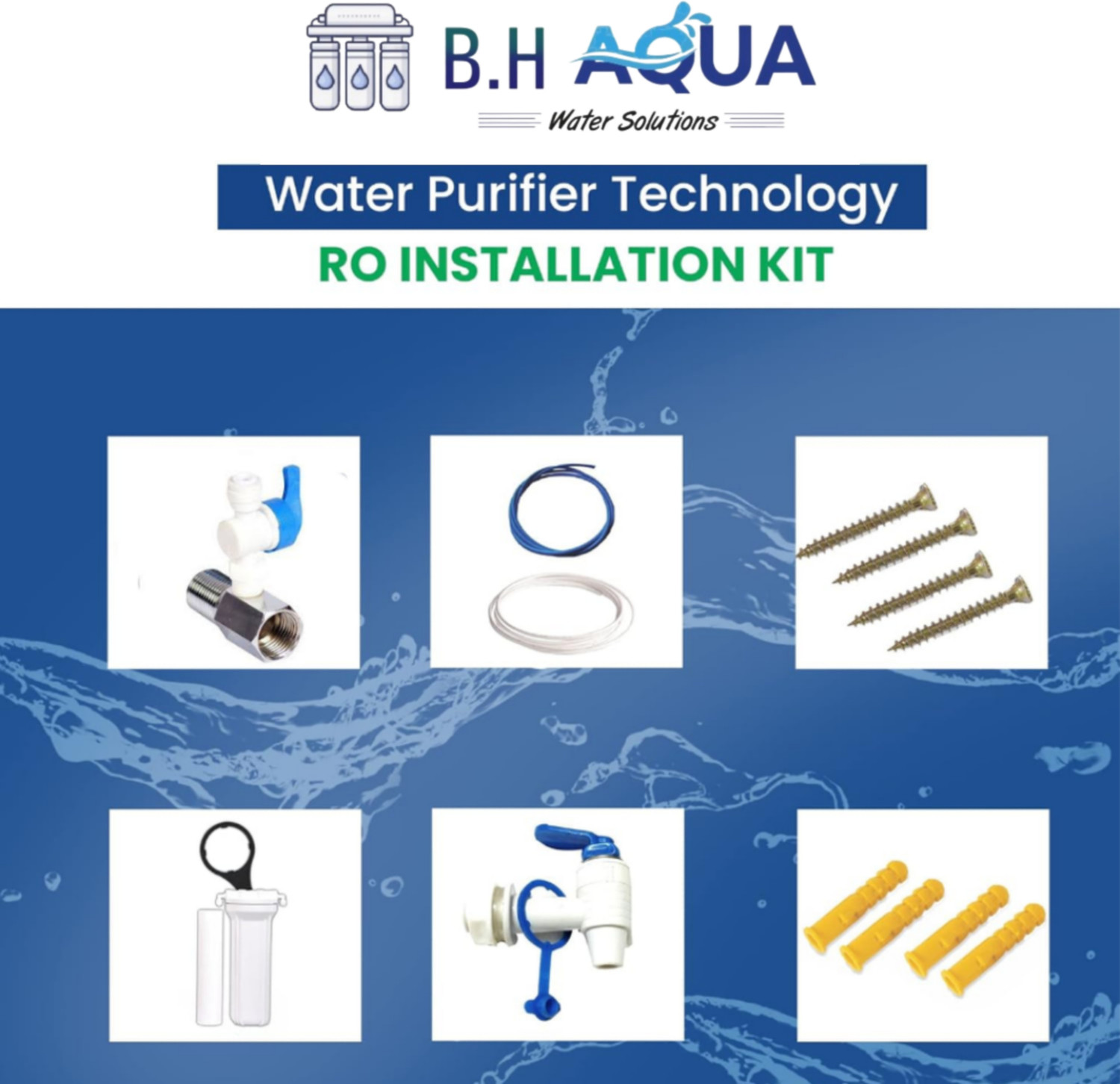 Image of b.h aqua water solutions B.H Aqua Moor RO Water Purifier | Black+Copper-502 | 3 In 1 Technology | 12 L RO + UV + UF + Copper + Alkaline + Copper + Zinc Water Purifier