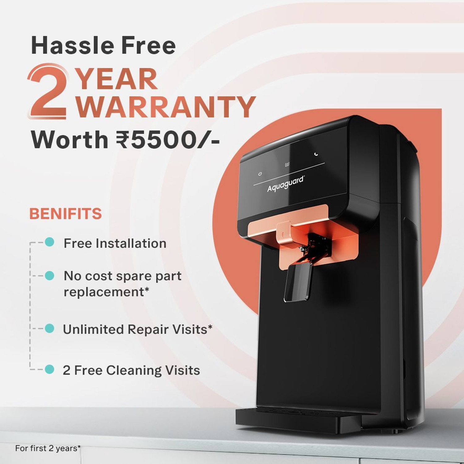 Image of Aquaguard Enrich Nexen RO+UV 2X 6 L RO + UV + Copper Water Purifier | Active Copper Water Purifier | 2 Year Filter Life with Comprehensive Warranty | With Mega Sediment Filter | Save over 18,000 on Filters | With Removable Drip-Tray