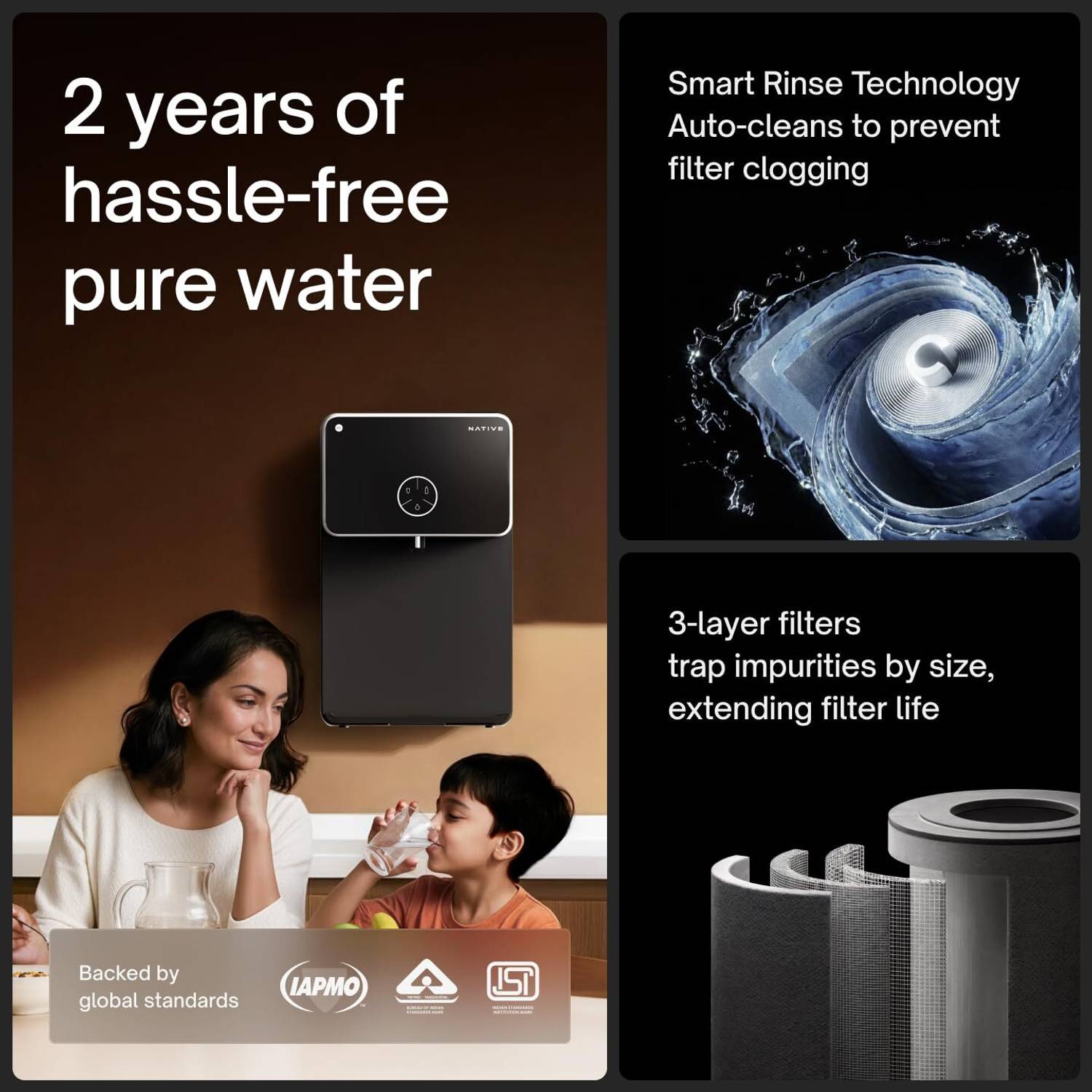 Native M2 Pro 7L RO + UV + Alkaline + Minerals Water Purifier - Image 2