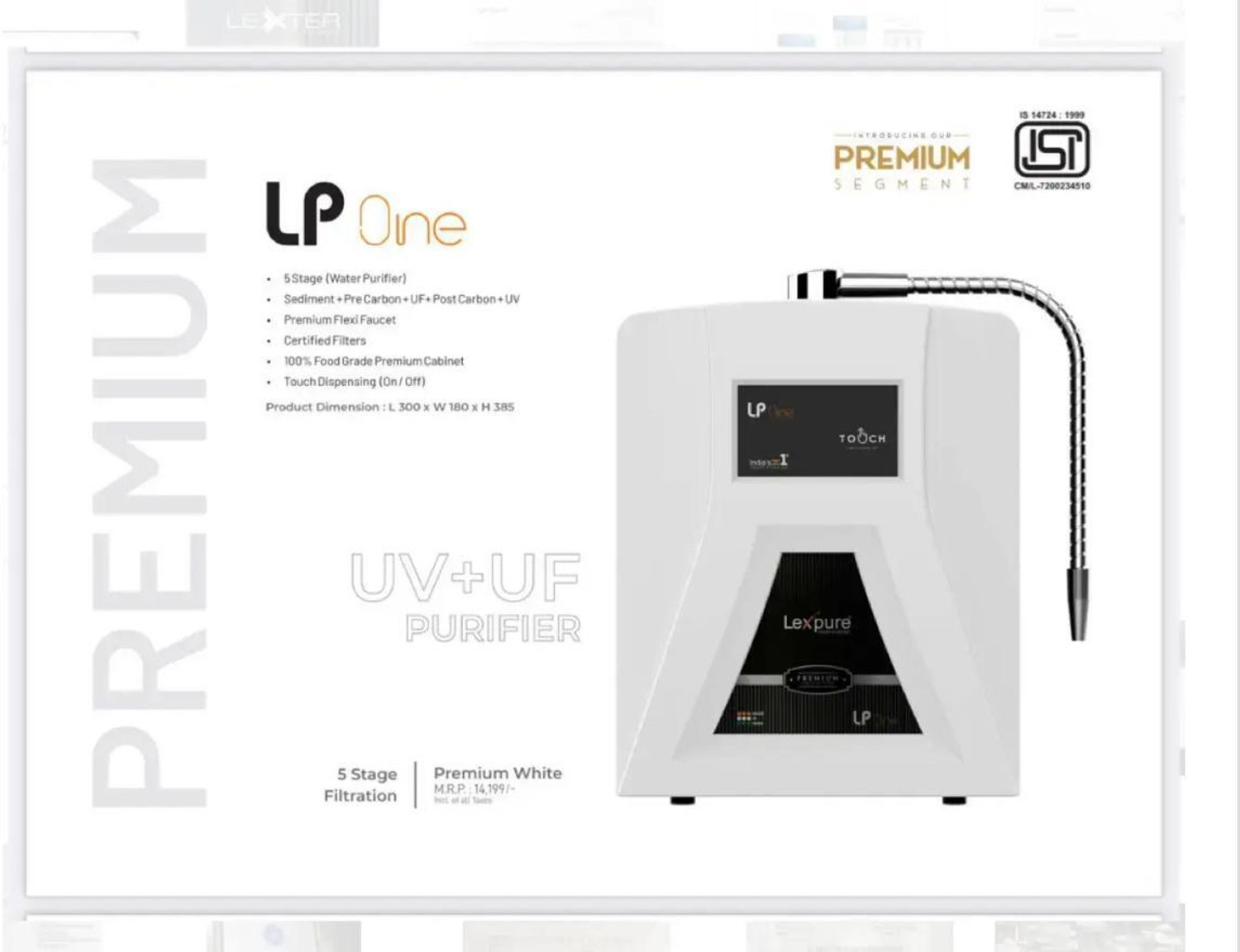 Image of star aqua Lexpure LP One 15999 L UV + UF Water Purifier