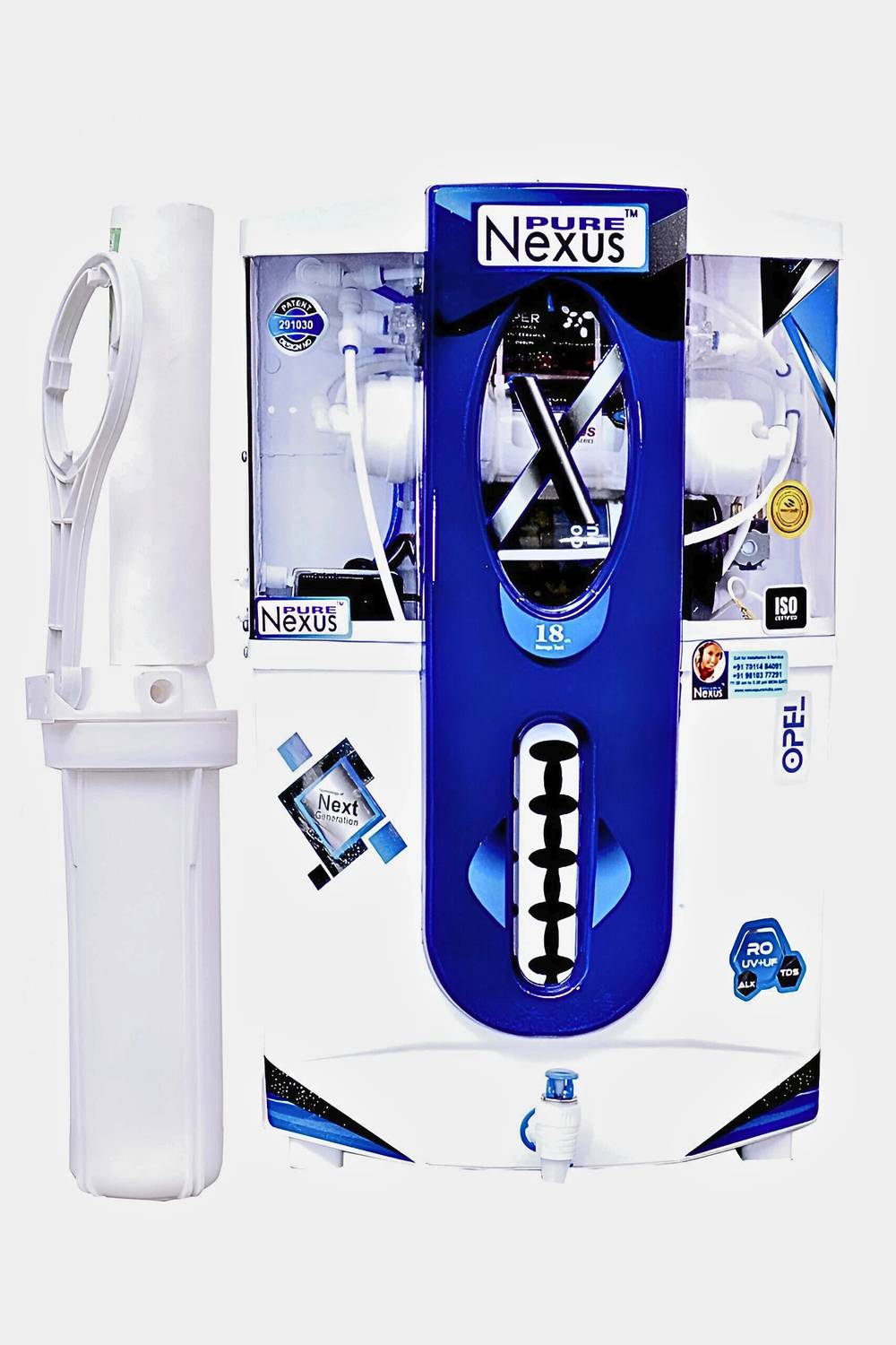 nexus pure OPEL18 COPPER + ALKALINE 18 L RO + UV + UF + TDS Control Water Purifier