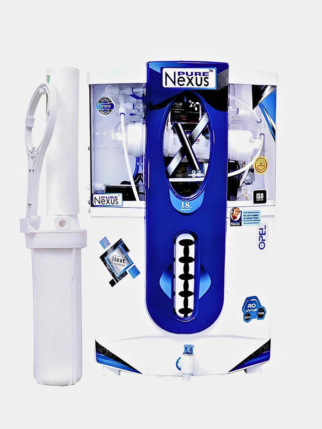 nexus pure OPEL18 COPPER + ALKALINE 18 L RO + UV + UF + TDS Control Water Purifier