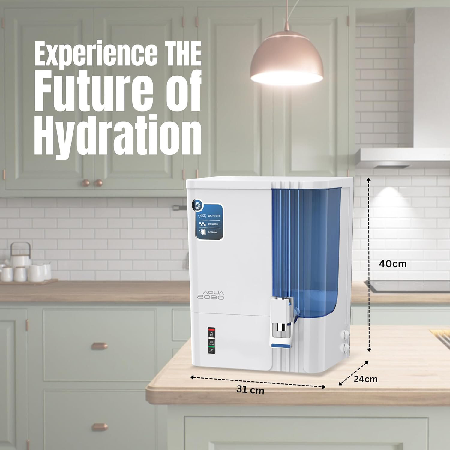 Image of AQUA AQUA2090 | NEXT Technology |Multiple Purification System | Smart LED 10 L RO + UV + UF + TDS Control Water Purifier