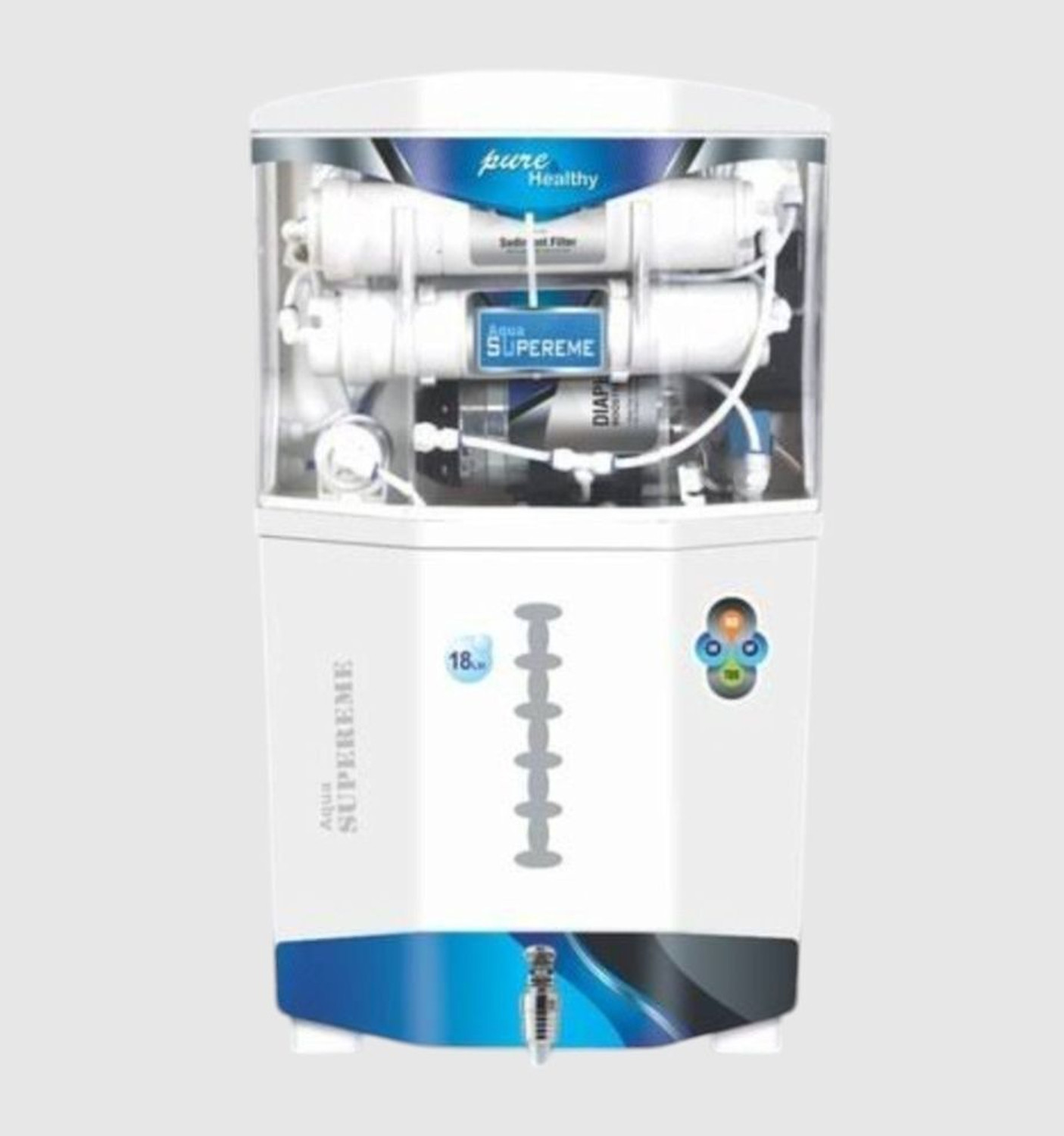 Image of Mr.AQUA Supreme 18 L RO + UV + UF + Copper + TDS Control Water Purifier (White)