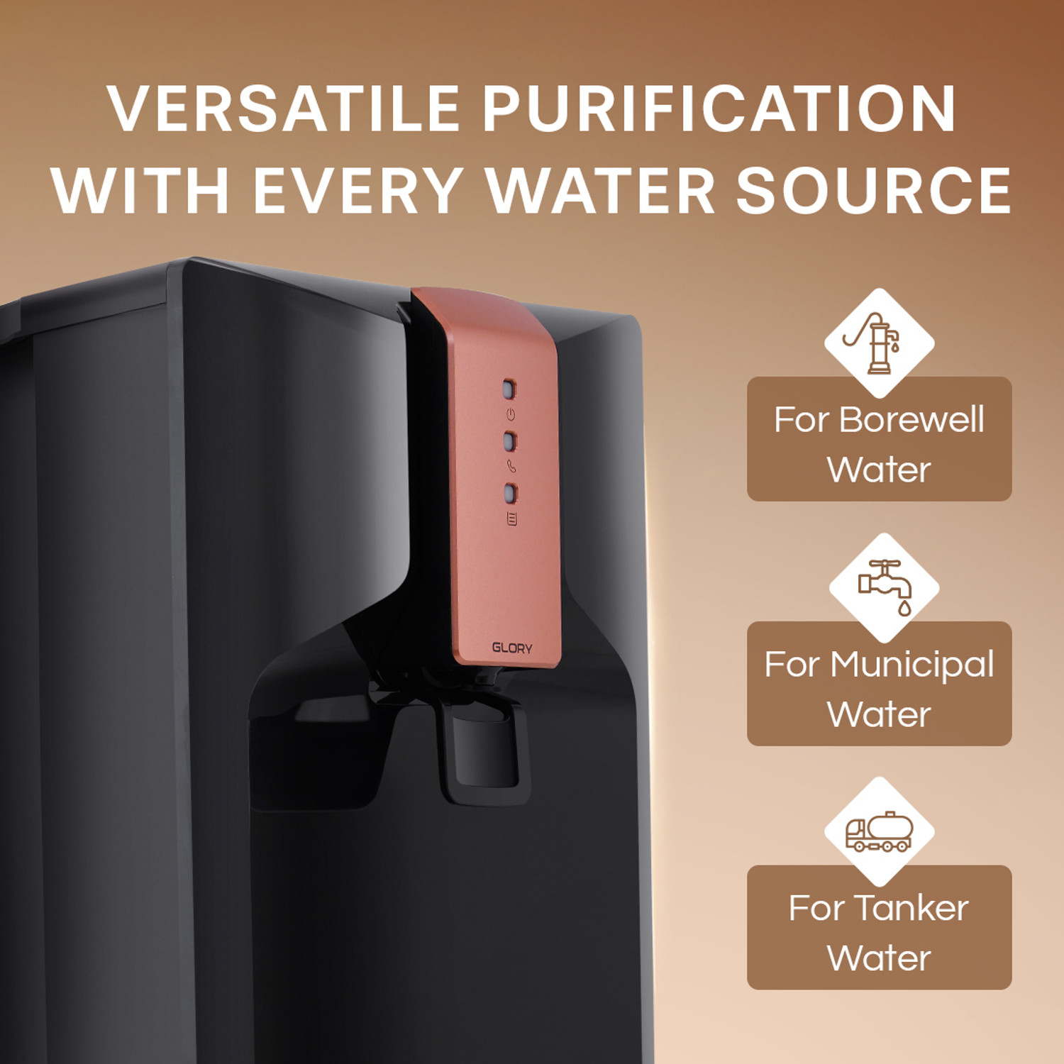 Image of Aquaguard Glory WS RO+UV+UF +5YF Service 6 L RO + UV + UF + Copper Water Purifier | 5 Year Free Service Plan | 10 Stage Purification | India's No.1 Purifier* | Suitable for all water sources