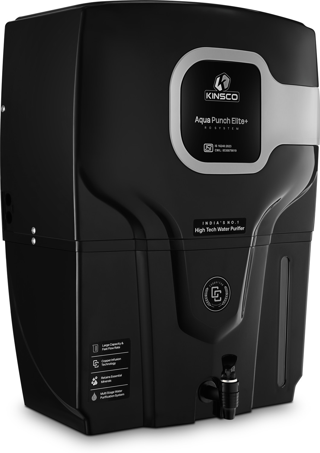Image of Kinsco Aqua Punch Elite+ 15 L RO + UV + UF + Copper + TDS Control Water Purifier