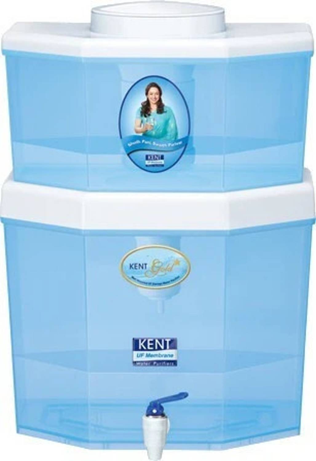 KENT GOLD STAR 22 L Gravity Based Water Purifier Water Purifier | UF Technology Based | Non-Electric & Chemical Free Purification Process | Counter Top | 22L Storage Tank | Suitable for Low TDS Water Upto 150 |
