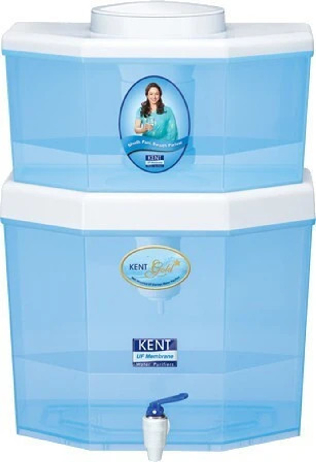 Image of KENT GOLD STAR 22 L Gravity Based + UF Water Purifier Water Purifier | UF Technology Based | Non-Electric & Chemical Free Purification Process | Counter Top | 22L Storage Tank | Suitable for Low TDS Water Upto 150 |