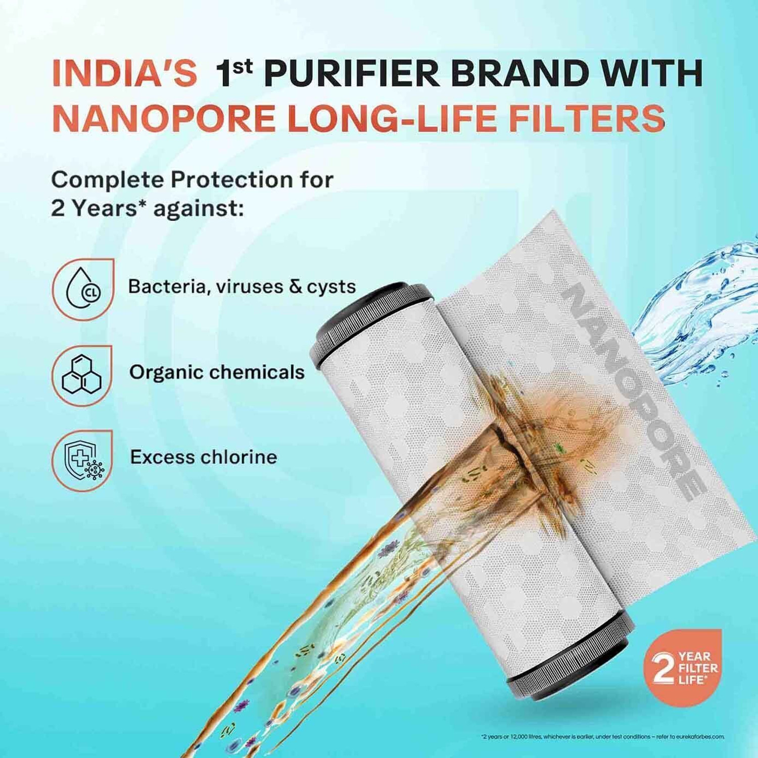 Image of Aquaguard Enrich Booster 2X Water Purifier | 2 Year Filter Life UV Water Purifier