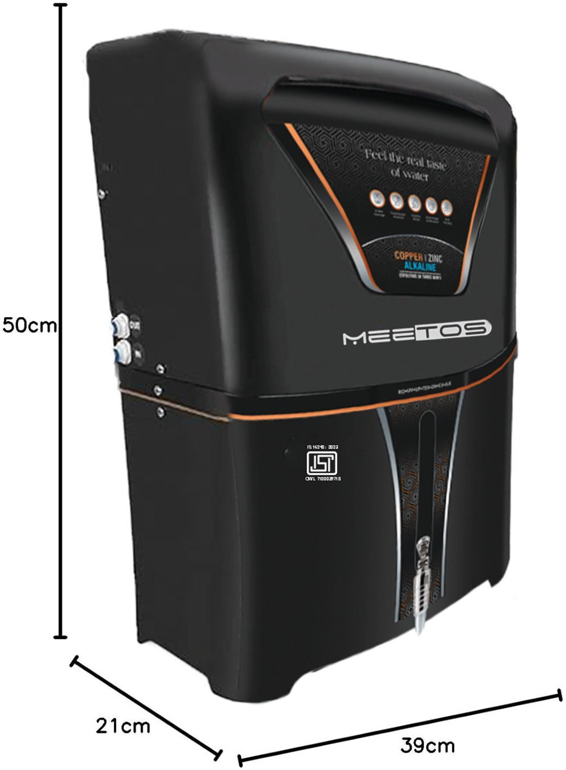 Image of MEETOS 4x Technology Purification,10 Stage Water Purifier and Best for Home and Offices 12 L RO + UV + UF + Copper + Alkaline Water Purifier