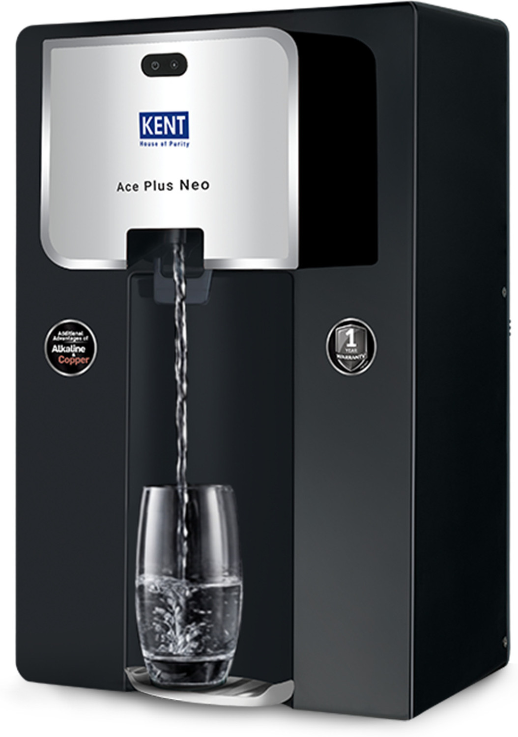 Image of KENT ACE Plus Neo 8 L RO + UV + UF + Copper + Alkaline + TDS Control Water Purifier Alkaline Water with goodness of Copper 8L 20L /Hr Ideal For Borewell /Tanker /Municipal Water