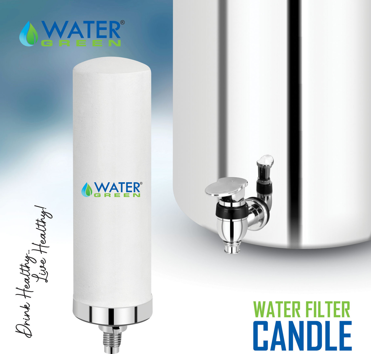Image of WATER GREEN Stainless Steel 18 L Gravity Based Water Purifier