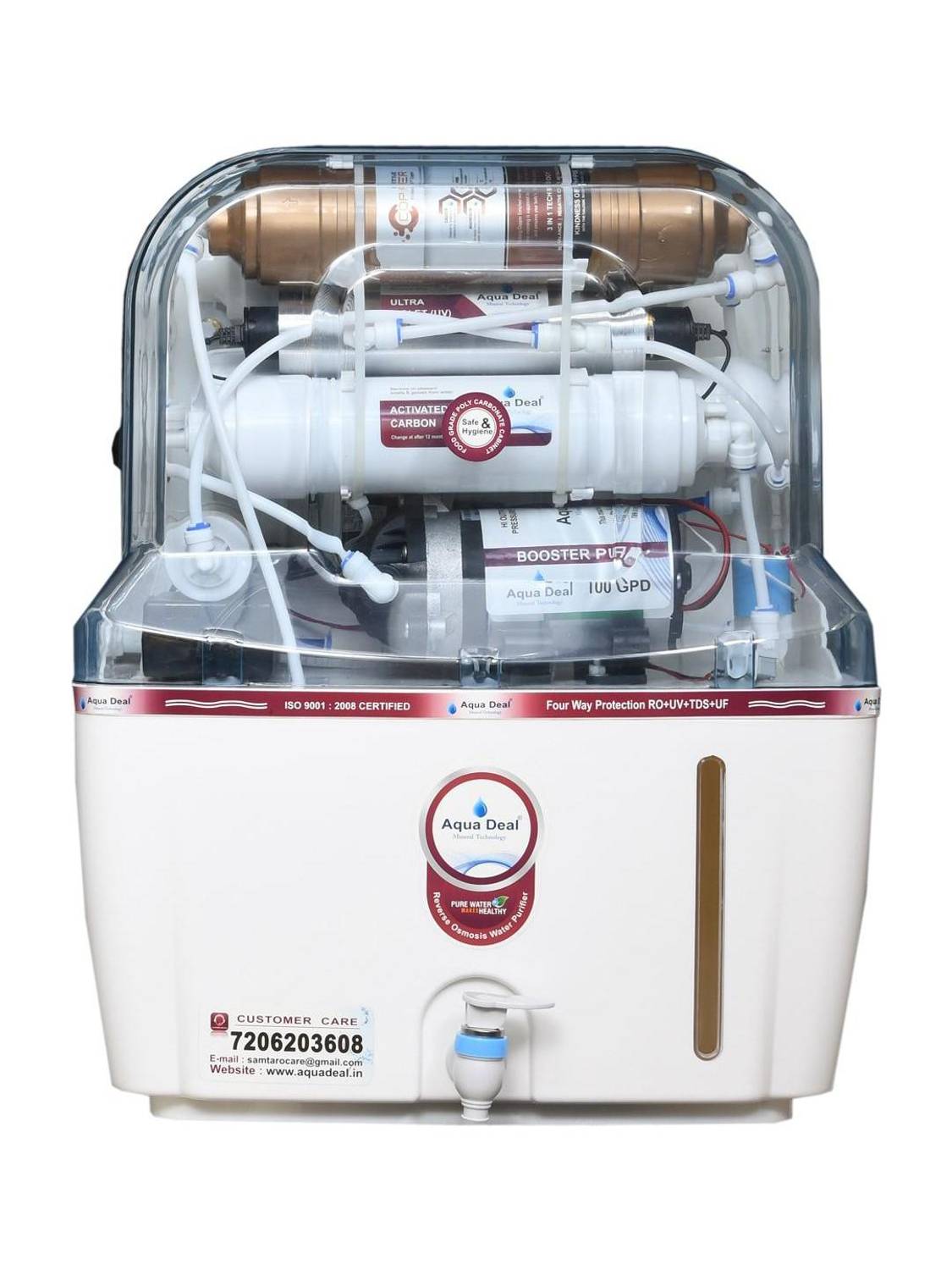 aquadeal MIRACLE ACTIVE COPPER Mineral RO+UV+UF+TDS 15 L RO + UV + UF + TDS Control Water Purifier