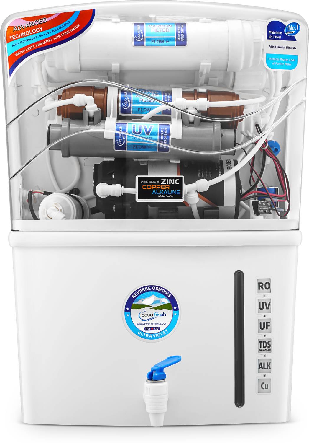 Aqua Frisch AF-001 12 L RO + UV + UF + Copper + Alkaline + Minera... more