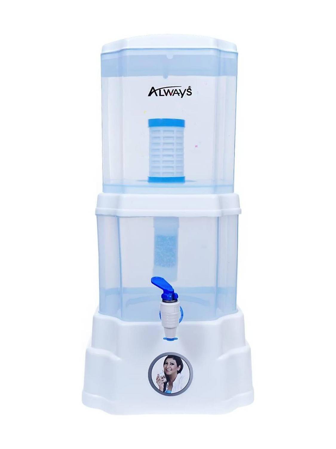 Always Gravity Water Purifier Non-Electric 15LStorage White 15 L Gravity Based Water Purifier