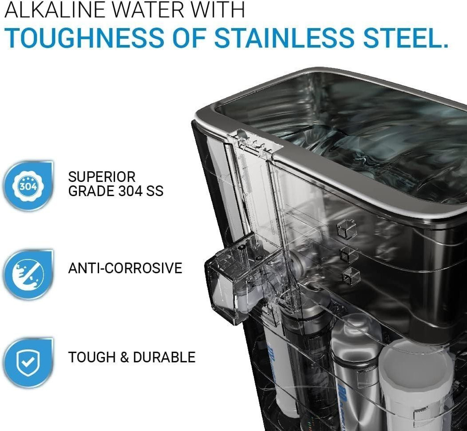 Image of Aquaguard Superio RO+UV+MTDS+ALKALINE+SS 5 L RO + UV + MTDS + SS Water Purifier
