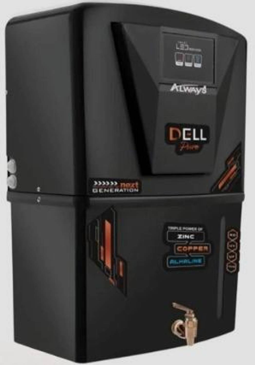 Dellpure Zinc Copper 9 Stage Purification Water purifier With LED INDICATOR 12 L RO + UV + UF + Copper + Alkaline + TDS Control Water Purifier - Image 2