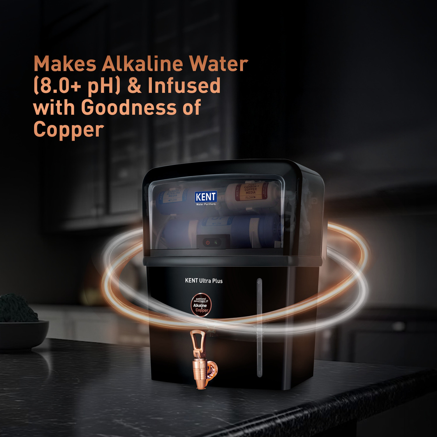 Image of KENT Ultra Plus 8 L UV + UF + Alkaline Water Purifier