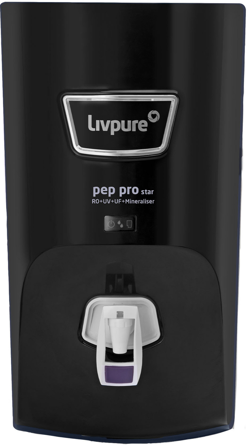 Image of LIVPURE LIV-PEP-PRO-STAR-BLACK 7 L RO + UV + UF + Minerals Water Purifier