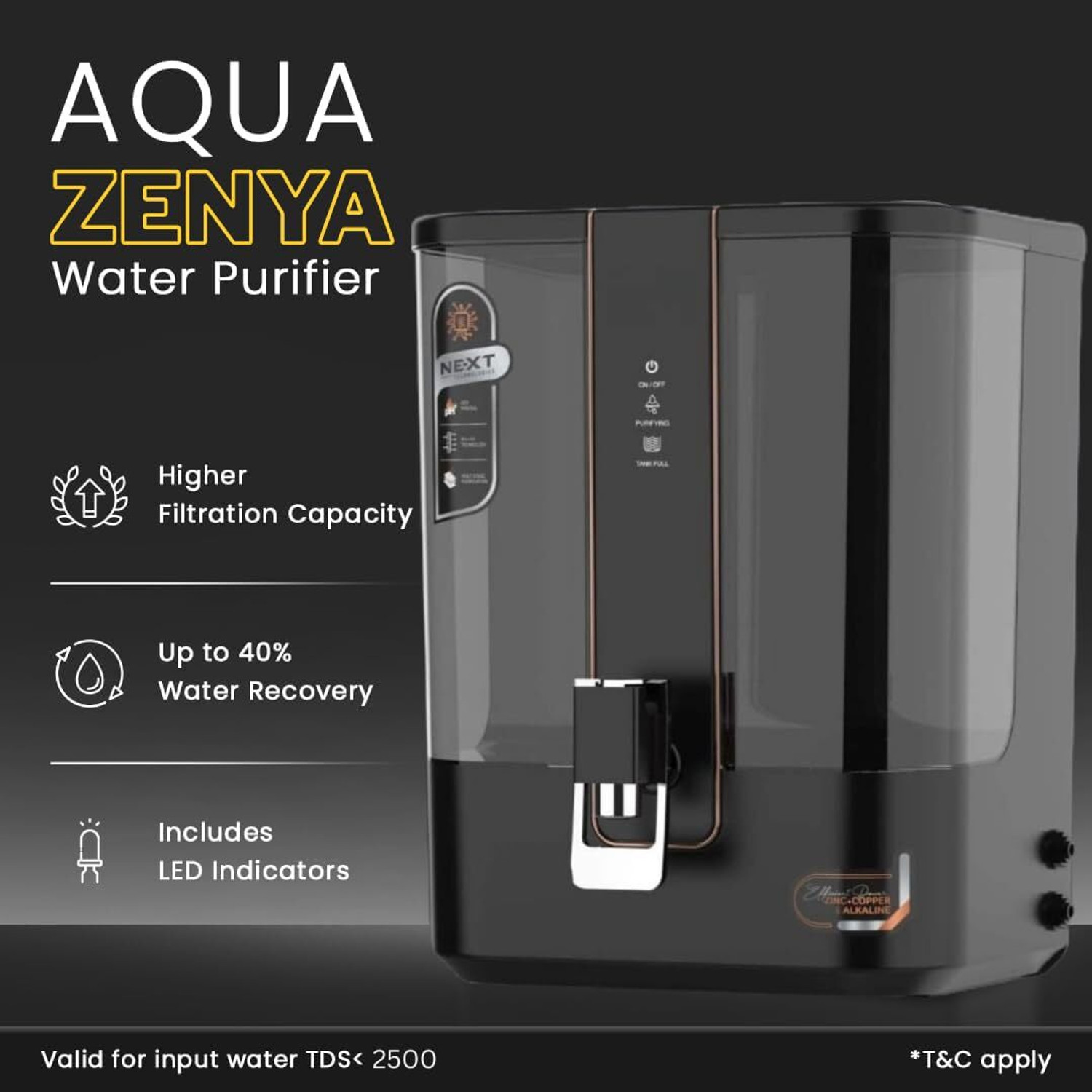 Image of NILE Aqua V5 15 L RO + Copper Water Purifier