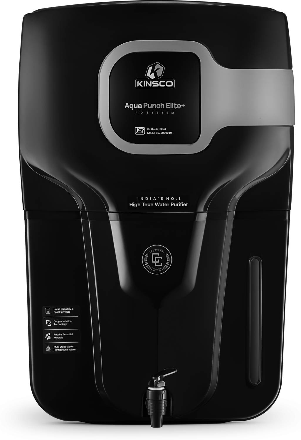 Kinsco Aqua Punch Elite+ 18 L RO + UV + UF + Copper + Minerals Water Purifier