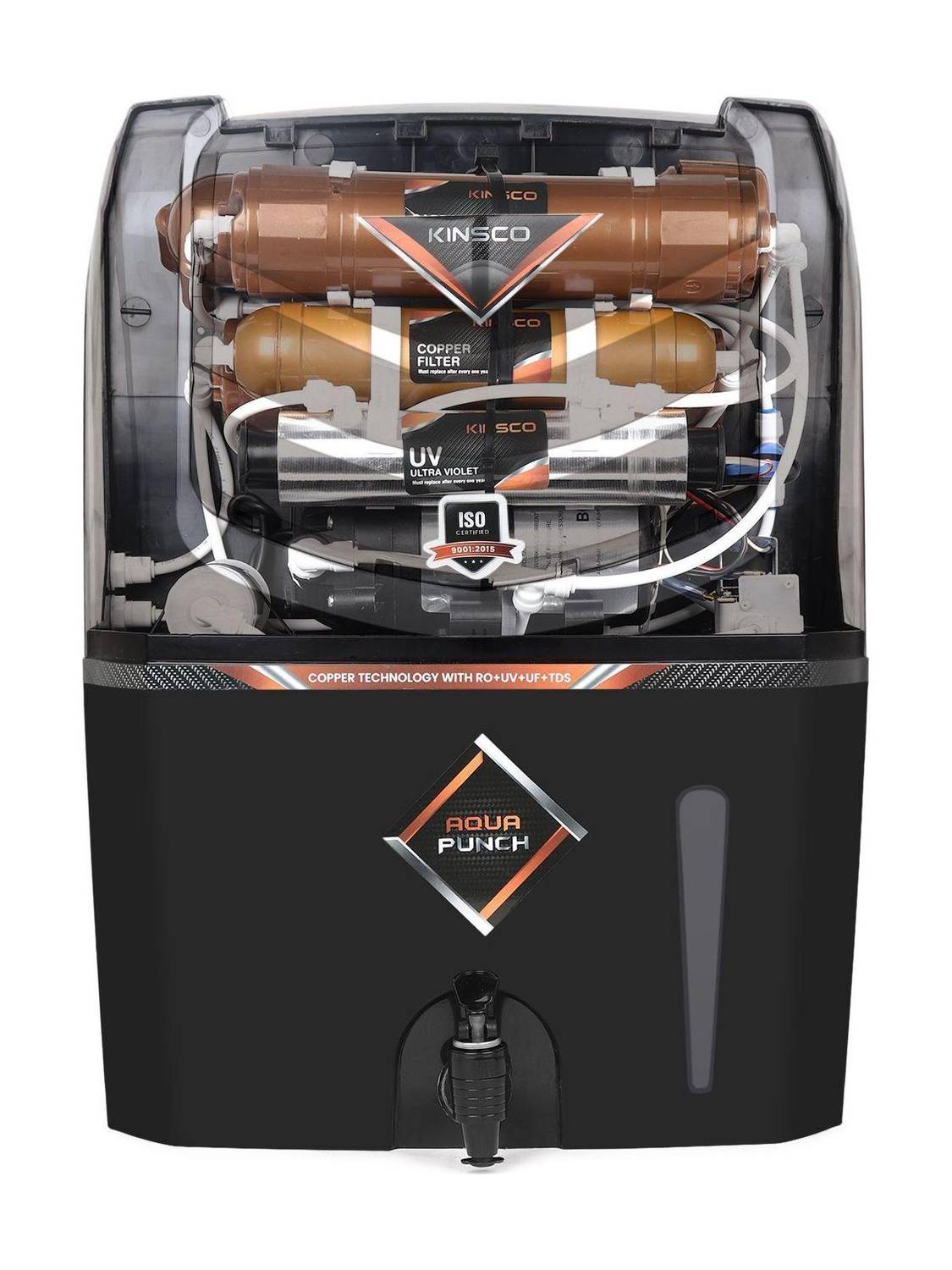 Kinsco Aqua Punch 15L RO+UV+UF Copper TDS Control Water Purifier at ₹3,999 (80% Off) – Flipkart