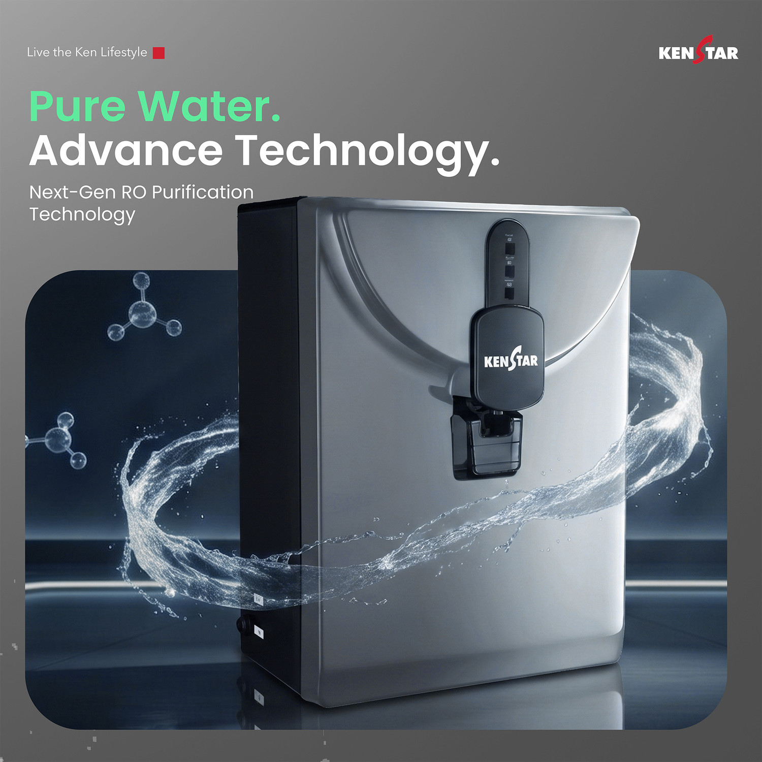 Image of Kenstar NILA Copper+Alkaline 10 L RO + UV + UF + Copper + Alkaline + TDS Control Water Purifier Needs no service for 2 years