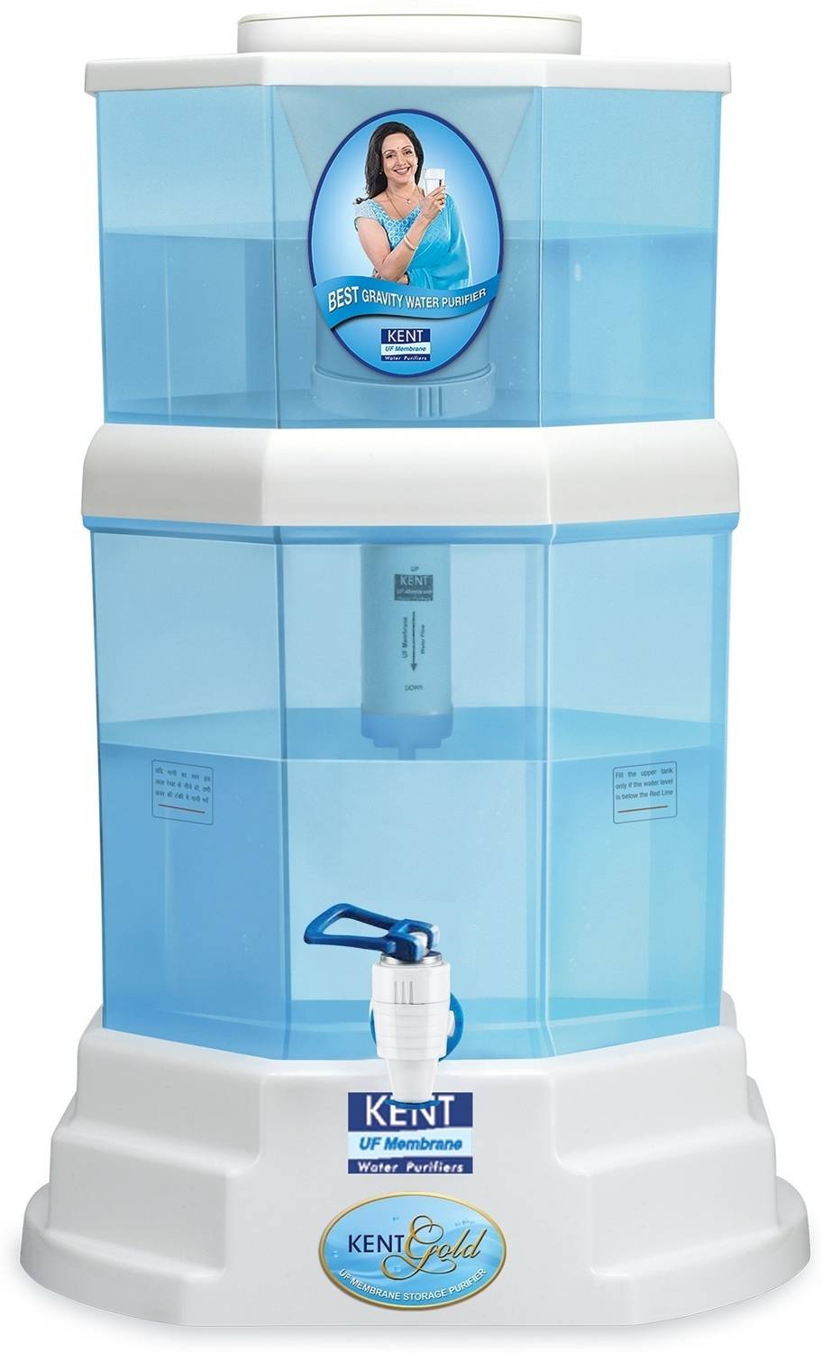 KENT Gold 20 L Gravity Based Water Purifier Water Purifier UF Technology Based Non-Electric & Chemical Free Counter Top 20L Storage