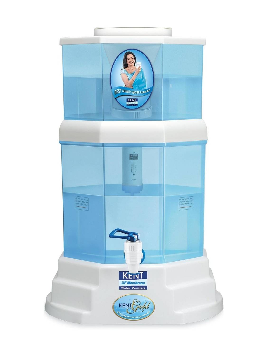 KENT Gold 20 L Gravity Based Water Purifier Water Purifier UF Technology Based Non-Electric & Chemical Free Counter Top 20L Storage