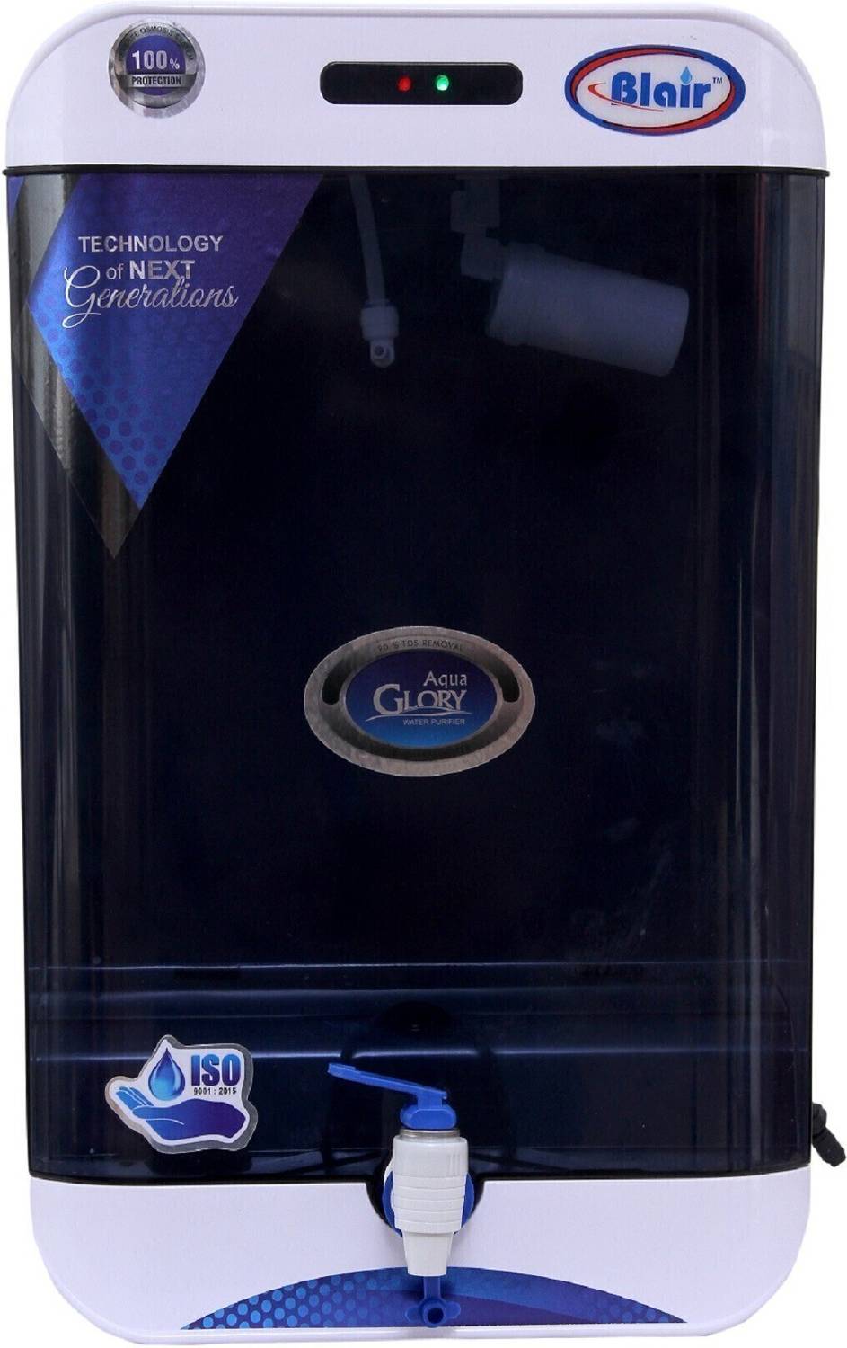 Blair AQUA GLORY RO UV UF TDS 14 L RO + UV + UF + TDS Control Water Purifier