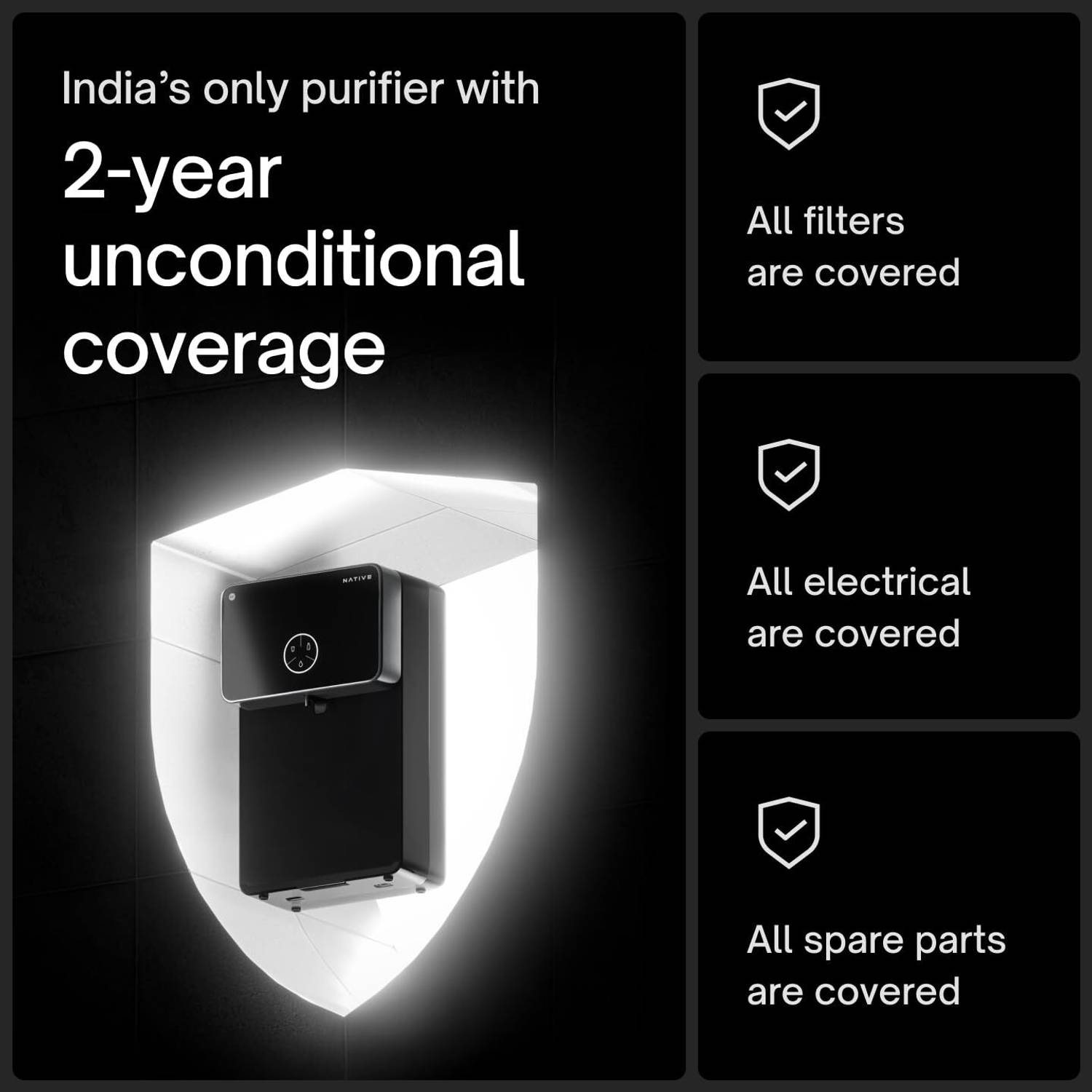 Native M2 Pro 7L RO + UV + Alkaline + Minerals Water Purifier - Image 3